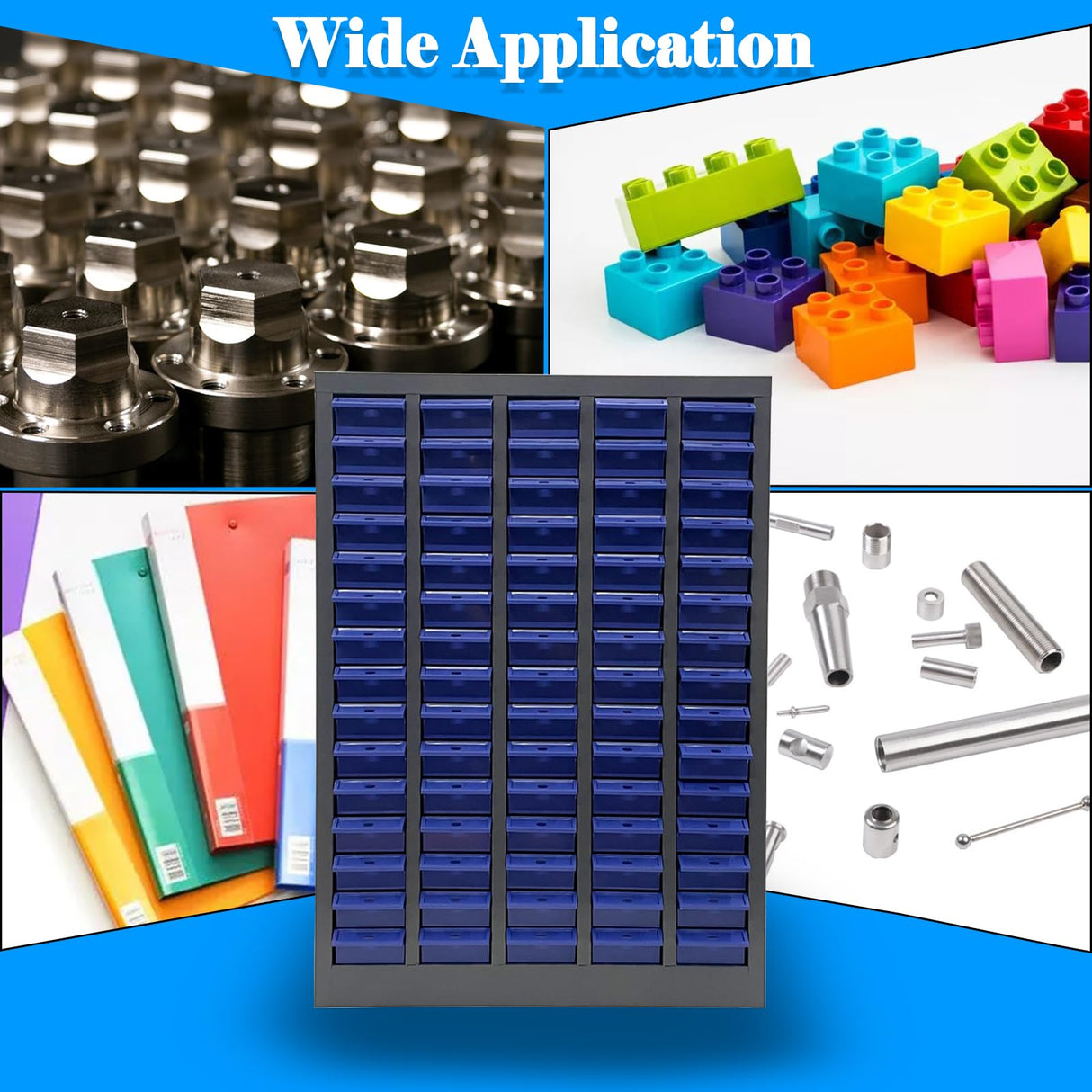 LGXEnzhuo Parts Cabinet with 75 Drawers Nut and Bolt Organizer Bolt Bin Cabinet Small Parts Storage Organizer with Partitions and Labels LGXEnzhuo