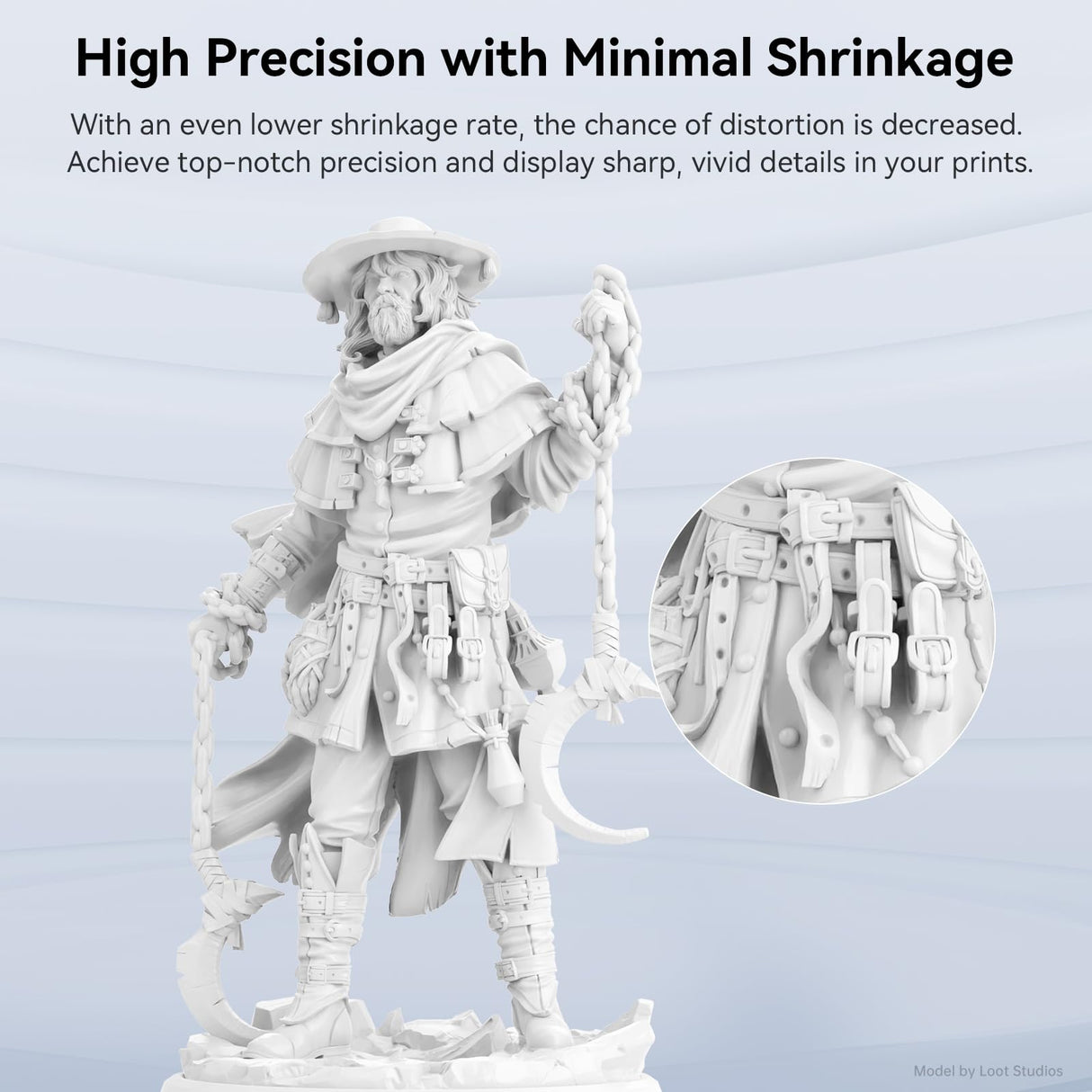 ANYCUBIC 3D Printer Resin, Upgraded 8K Standard Resin V2, Enhanced Toughness and Strength, Lower-Odor, High Precision 3D Printing Resin for All LCD Resin 3D Printers (White, 1kg) ANYCUBIC