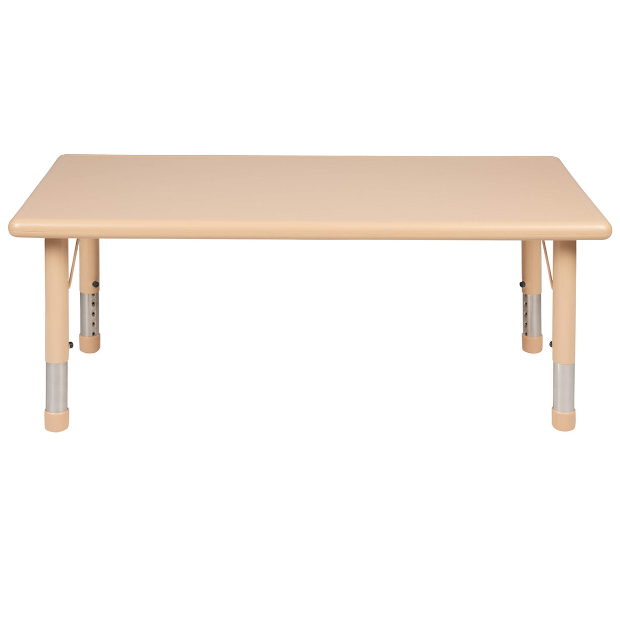 Flash Furniture Wren 24"W x 48"L Rectangular Natural Plastic Height Adjustable Activity Table Flash Furniture