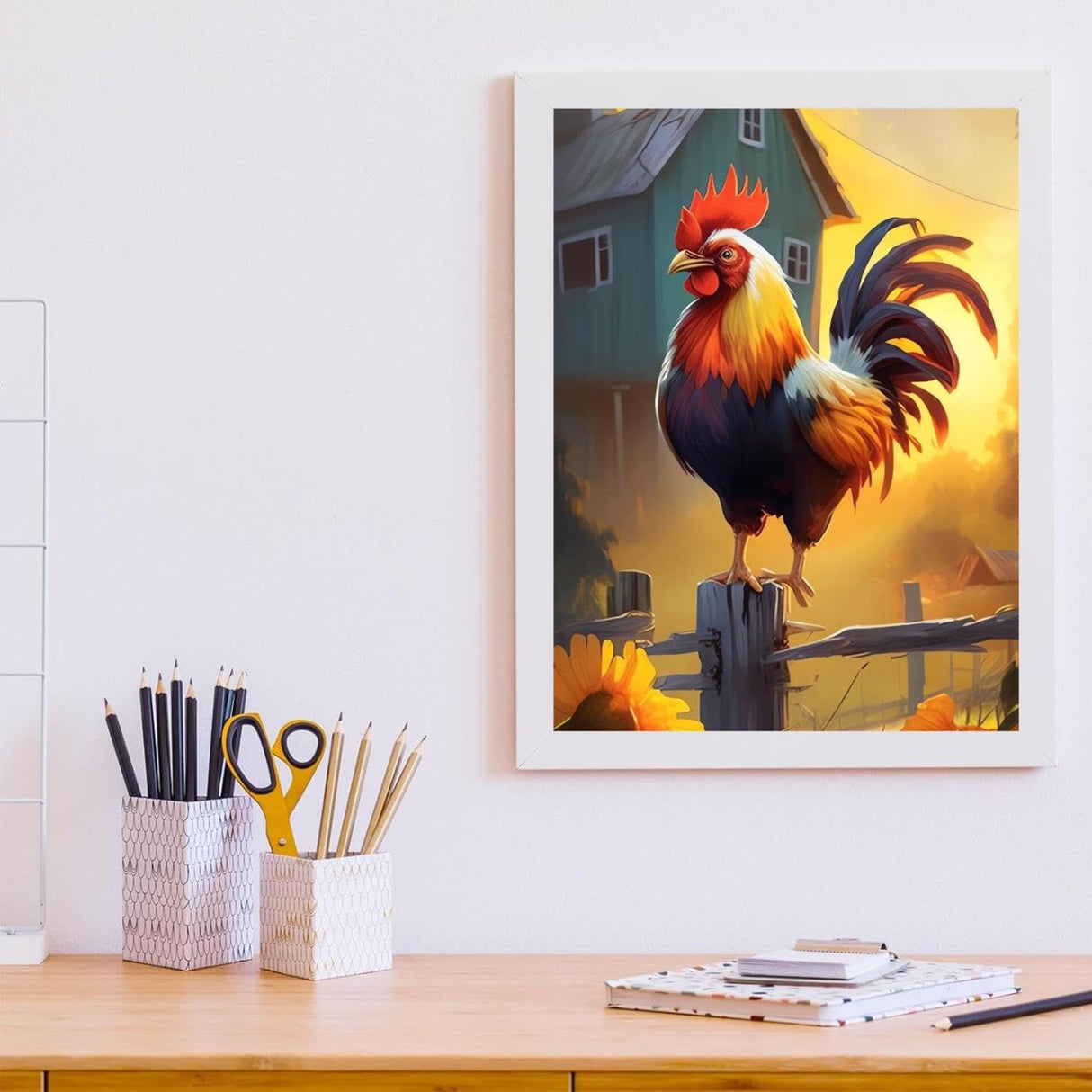 GUAIEUW Fire and Water Phoenix Diamond Painting Kit Handmade Hobbyist Phoenix Diamond Painting 5D Round Diamond Cross Stitch Crafts Wall Decoration Gifts 8x12 inch, WZ8D-0607-01-Phoenix-E2PDIB-MIPHLT GUAIEUW