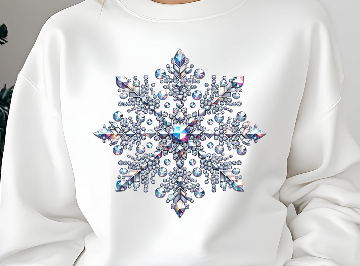 Snowflake Sublimation Transfer, Crystal Snowflakes Printed Transfer, Snowflake Sublimation Design, Winter, Printed Christmas Transfer (Adult x1-8.5+") WoodArtSupply