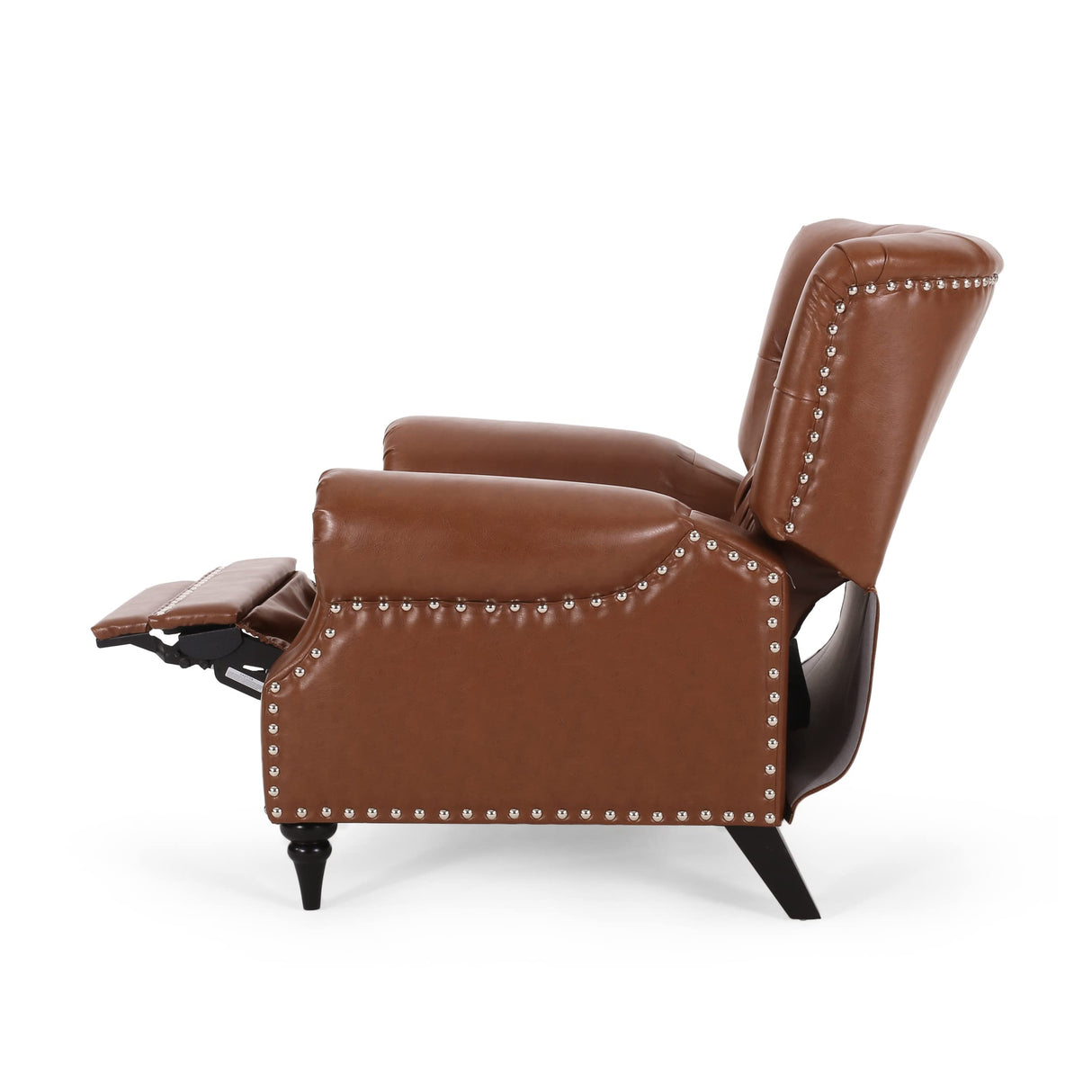 Christopher Knight Home Sunapee Tufted Recliner - Faux Leather - Cognac Brown/Espresso Christopher Knight Home