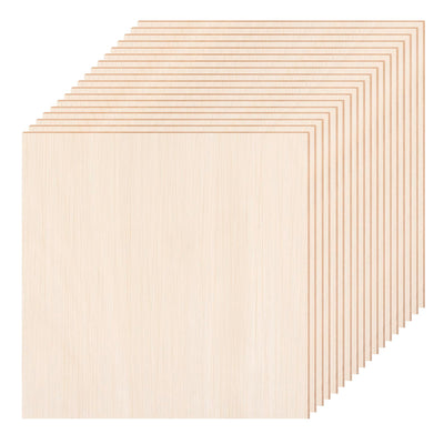 18 Pack Basswood Sheets 6X6 x 1/16 Inch Thick Plywood Balsa Wood Sheets Unfinished Wood Squares Boards Balsa Wood Sheets for Crafts Laser Cutting Wood Burning and Drawing (6 x 6 inch)