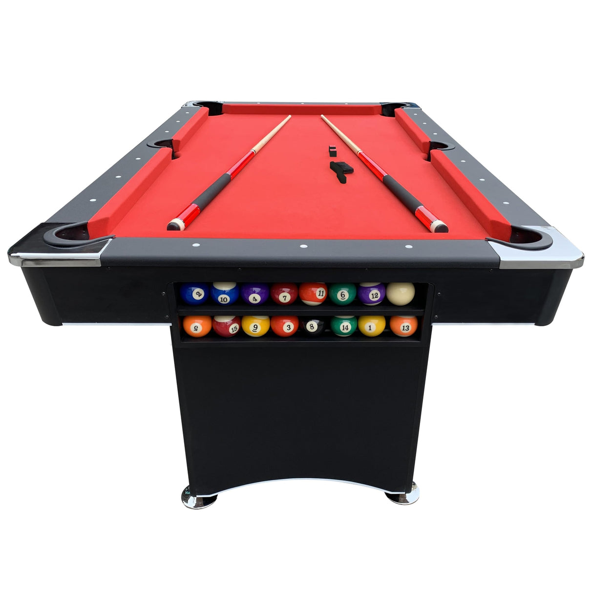 Freetime Fun Pool Table Set, Billiard Tables Accessories Included, 2 Pool Cue Sticks, Pool Table Balls, and More - 6 FT Portable Pool Table Freetime Fun