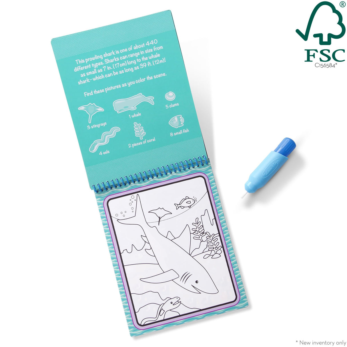 Melissa & Doug On the Go Water Wow! Reusable Water-Reveal Activity Pad - Under the Sea - FSC Certified Melissa & Doug