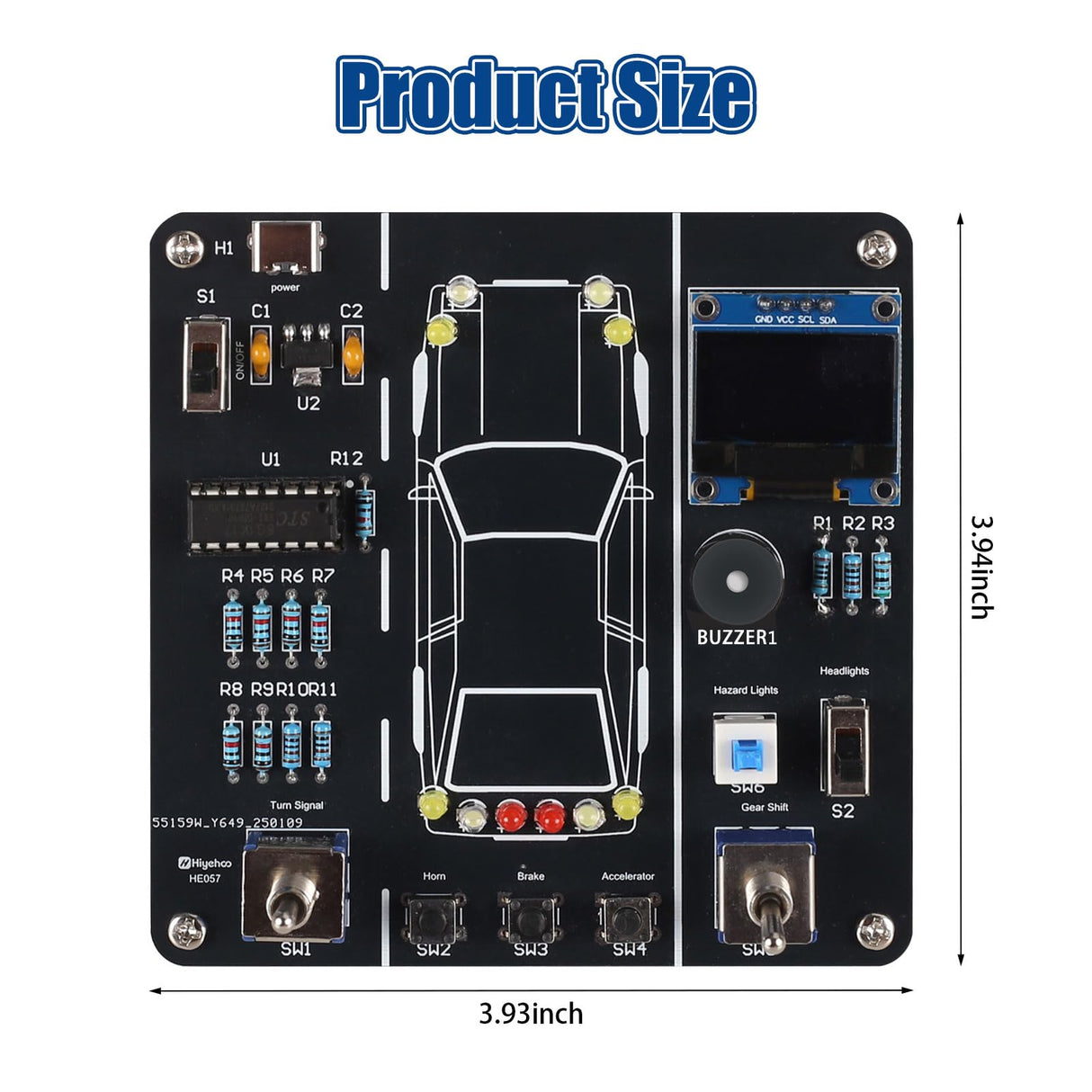 MIOYOOW DIY Car Driving Simulation Soldering Practice Kit, Electronics Project Car Driver Simulator Solder Project Kit for High School & College Students Learning MiOYOOW