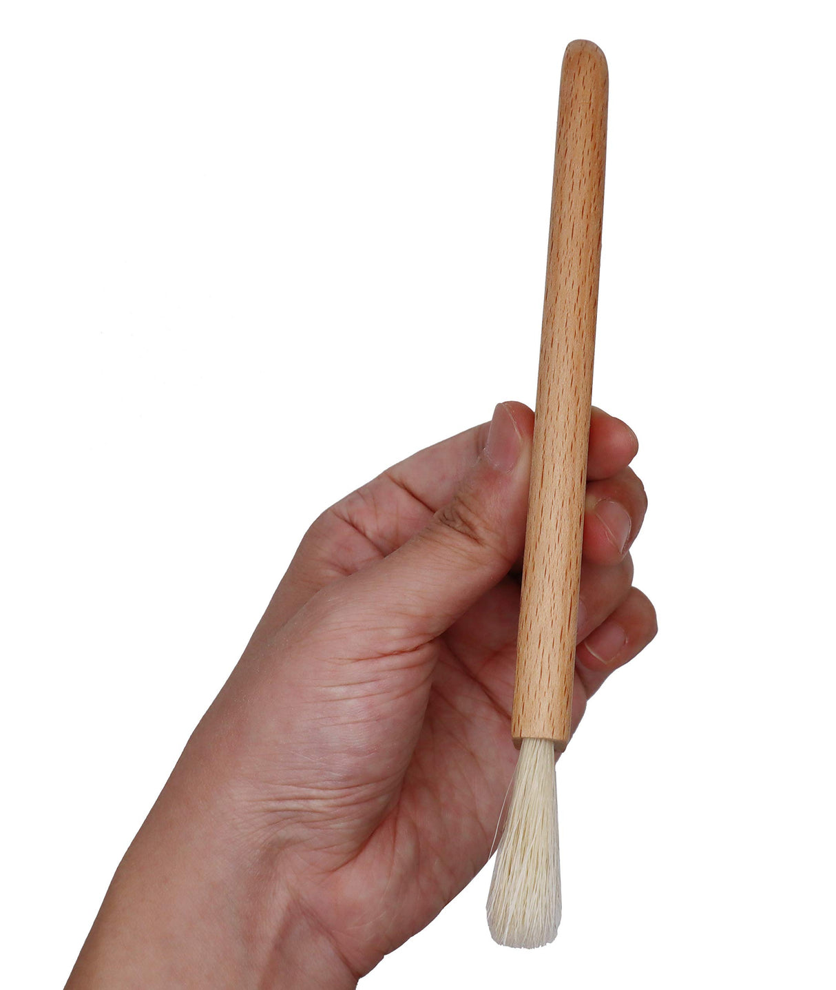 Exceliy 2 Sets Pastry Brushes with Wooden Handle Natural Bristles for Basting Spreading Butter Oil in Barbecue Baking Kitchen Cooking EIKS