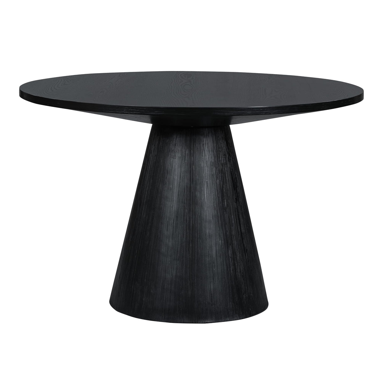 Merax Round Dining Table, Retro Style Wooden Round Dining Table, Kitchen Table for Kitchen Room, Living Room (Black) Merax