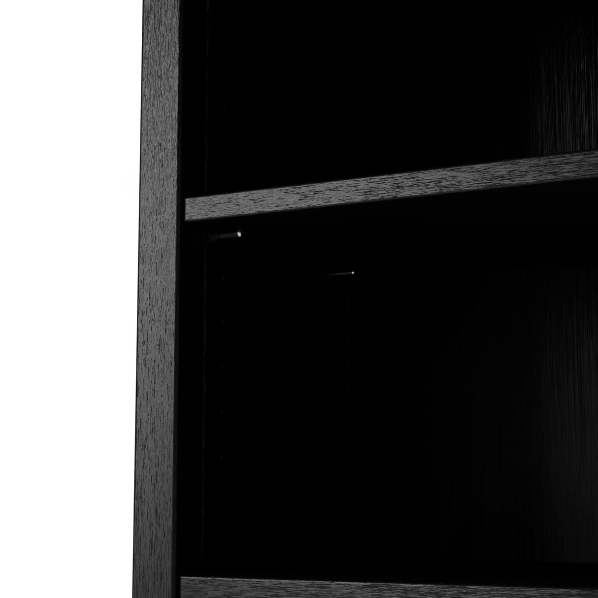 Camaflexi Shaker Style 3 Shelf Bookcase/Solid Wood / 36" High/Adjustable Shelving/Closed Back/Display Bookshelf for Living Room, Bedroom, Home and Office, Black Camaflexi