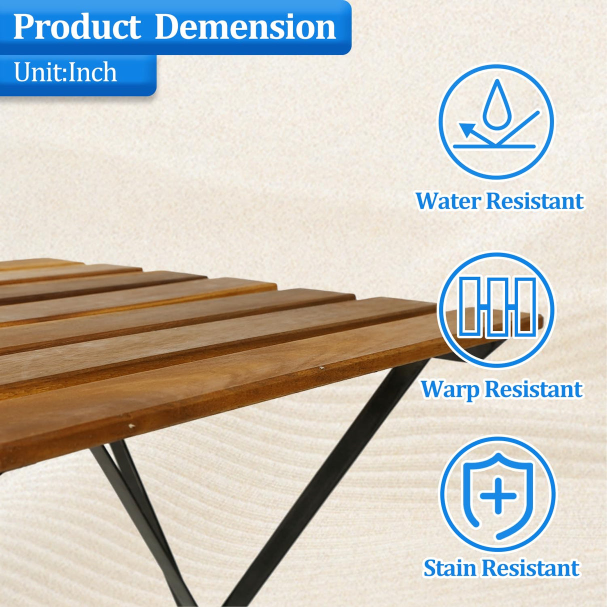 BSTOPHKL 3 Pieces Patio Bistro Set,Foldable Outdoor Patio Furniture Sets,1 Weather-Resistant Table and 2 Chairs,Outdoor and Indoor for Patio,Yard, Garden,Balcony BSTOPHKL