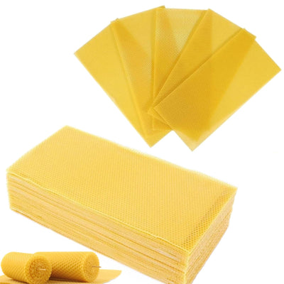 30Pcs Beeswax Sheets for Candle Making, Natural Wax Foundation for Bee Frames, DIY Candle Making Kit, Bees Wax Sheets for Beehives Honey (16.34 x 7.68inch)