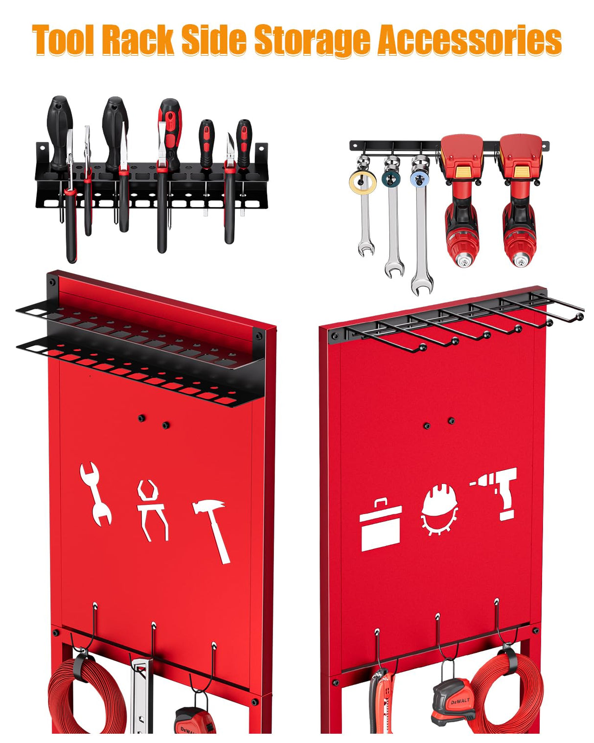 FHXZH Power Tool Organizer with Wheels - Garage Power Tools Storage Cart, Large Rolling Drill Holder Cordless Battery Storage, Heavy Duty Floor Standing Utility Rack Gift for Men, Husband, Father FHXZH