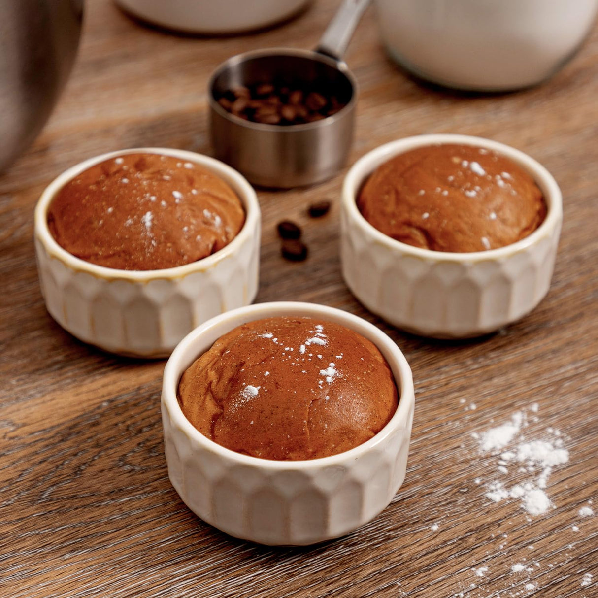 Ramekin Dish Set of 6, 4 OZ Ramekin for Creme Brulee, Lava Cake, Pudding, Souffle, Dishwasher and Oven Safe, Porcelain Ramekins for Baking Thanksgiving Christmas Gift for Women men ArteBake