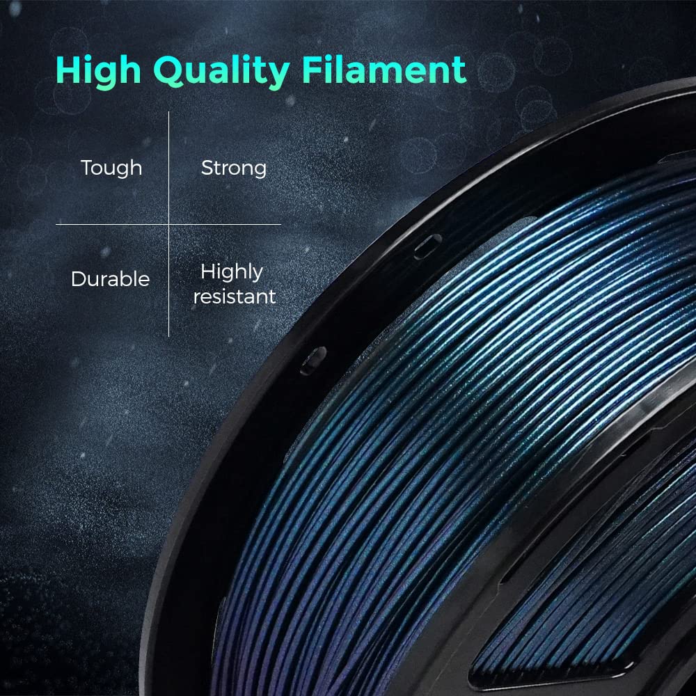 FLASHFORGE 3D Printer Filament Chameleon PLA Color Shift Filament 1.75mm, Changes Color with Light and Angles, 1KG Spool (2.2lbs), Dimensional Accuracy +/- 0.02mm for FDM 3D Printers (Burnt Titanium) FLASHFORGE