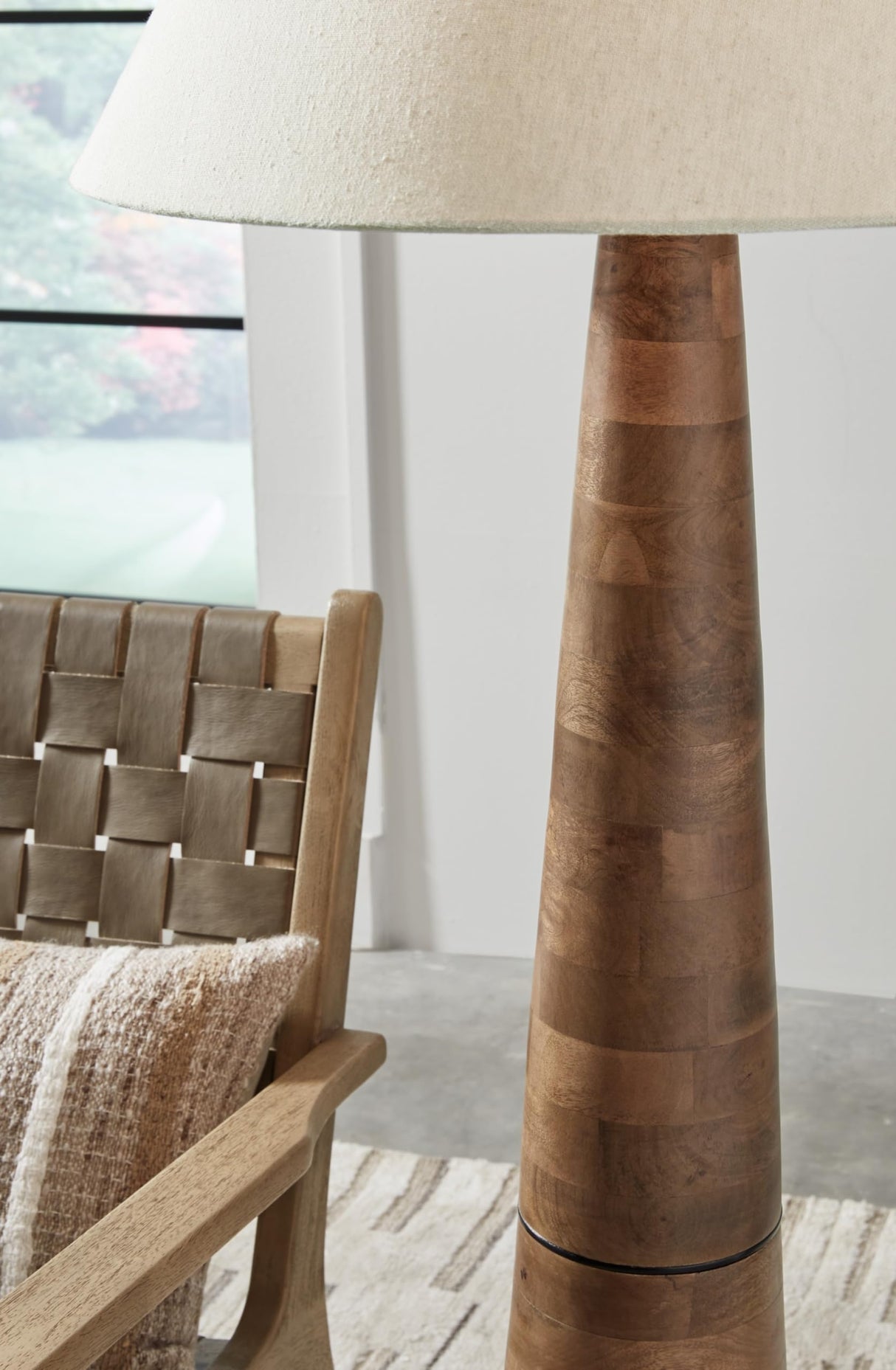 Signature Design by Ashley Danset Contemporary Wood Floor Lamp with 3-way Switch, Light Brown Signature Design by Ashley