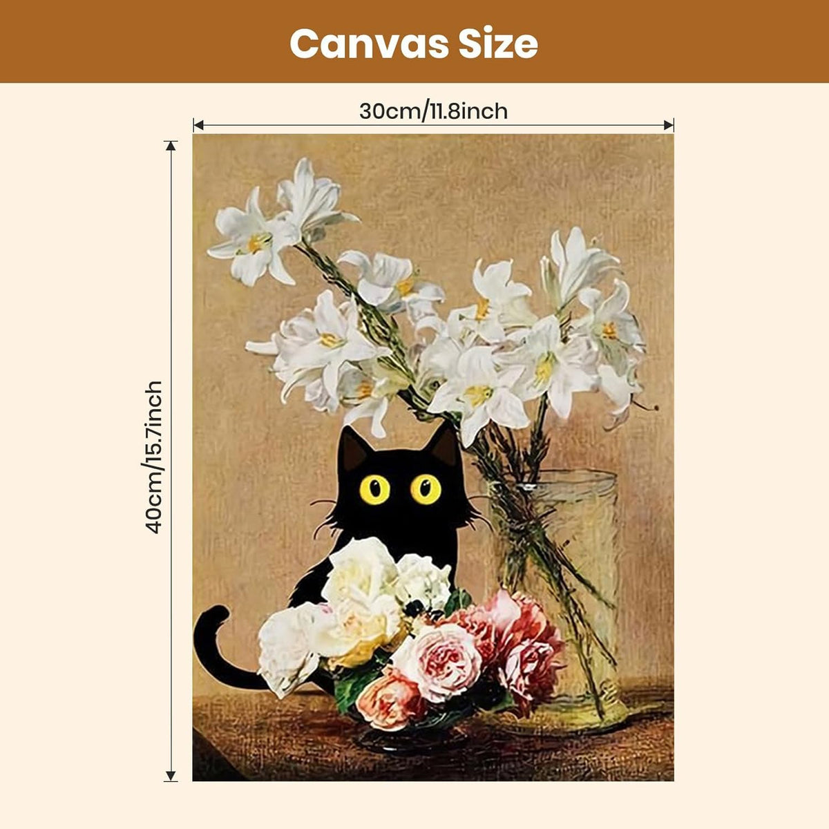 WUDWL 9 Pack Paint by Numbers Kit for Adults Kids, Adults Paint by Numbers Kits, Number Artist Monet Art Water Lily Cat DIY Acrylic Oil Painting Number Kits for Home Wall Decor Gifts 9.45x11.8inch WUDWL