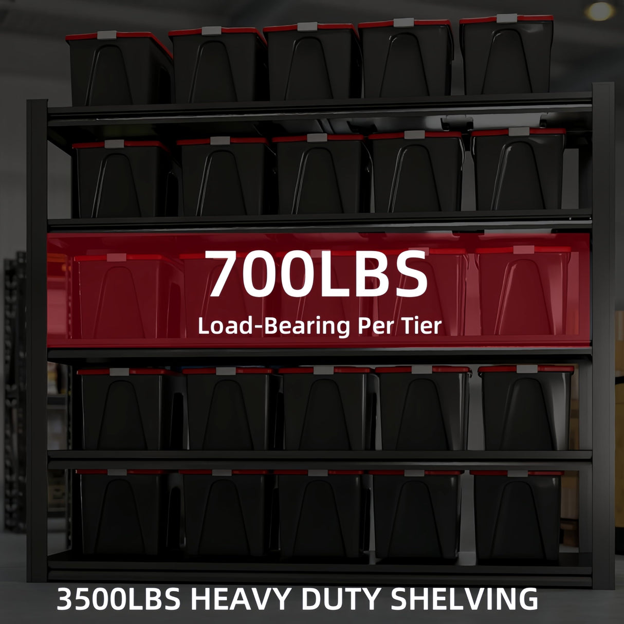 LI JIU HOME 84“H Garage Shelving Heavy Duty Storage Shelves 3500 LBS Adjustable Metal Shelving Uints and Storage for Garage,Warehouse,School,Commercial,Business, 62 "W x 24 "D x 84 "H LI JIU HOME