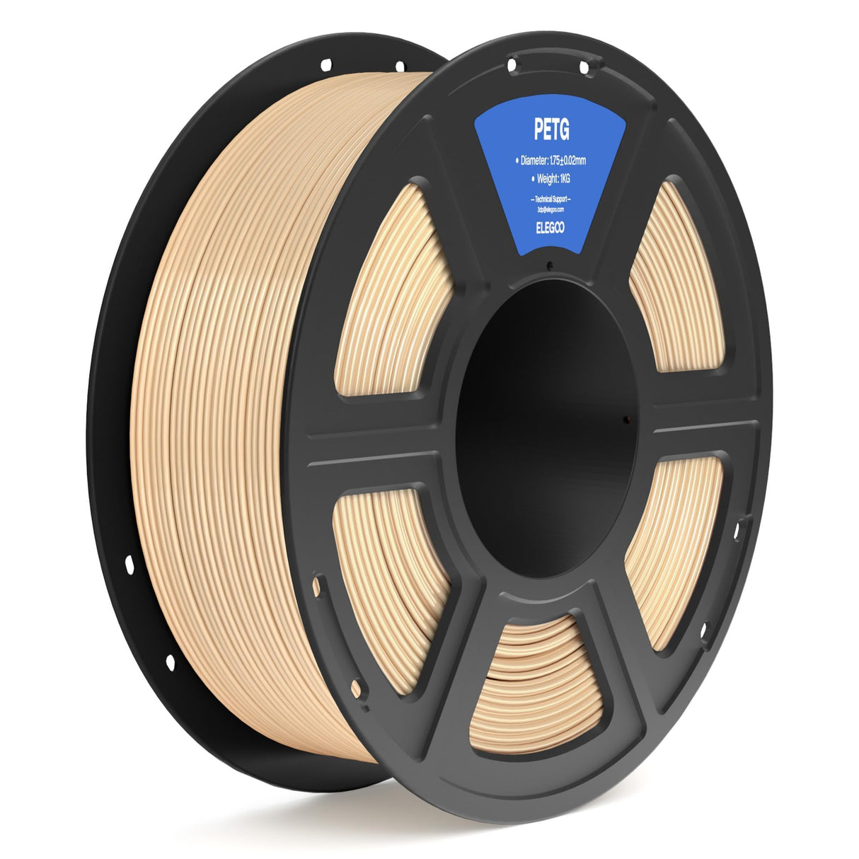 ELEGOO PETG Filament 1.75mm Beige 1KG, 3D Printer Filament Dimensional Accuracy +/- 0.02 mm, 1kg Spool(2.2lbs) Fits for Most FDM 3D Printers ELEGOO
