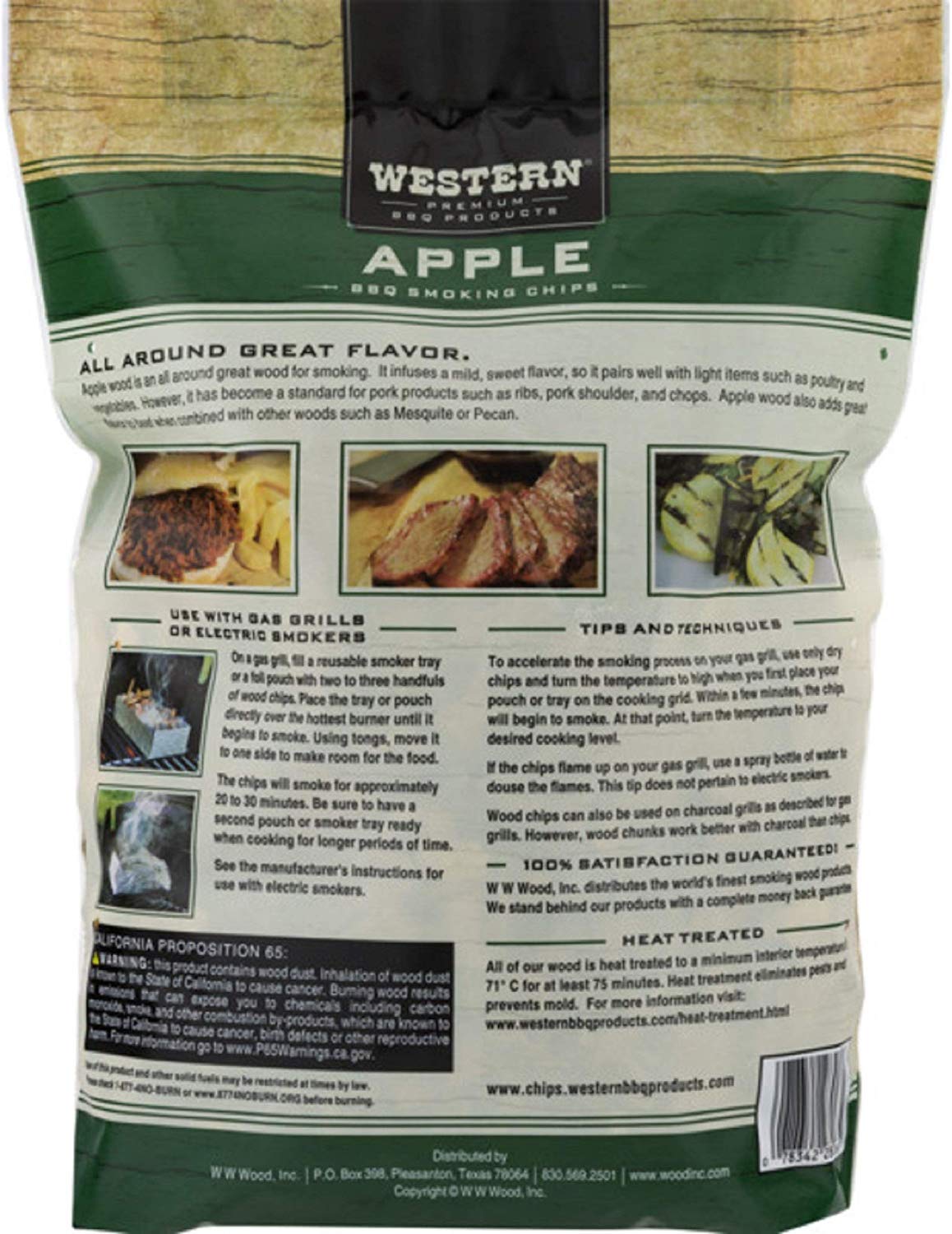 Ultimate Western BBQ Smoking Wood Chips Variety Pack Bundle (3)- Apple, Pecan, and Cherry Flavors Western BBQ Prodcuts