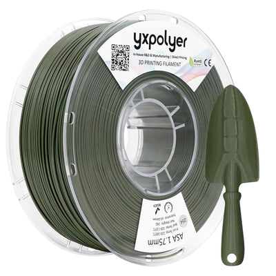 ASA Filament 1.75mm 1kg Olive Green, UV & Heat & Weather Resistant 3D Printer Filament for Outdoor Camping Hiking Beach Playing, with AMS-Compatible Spool
