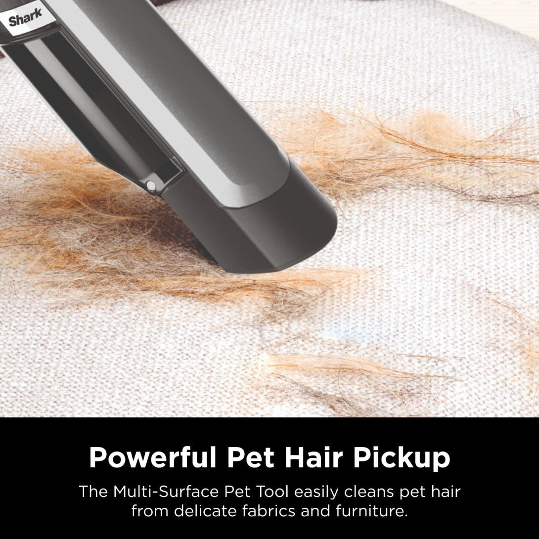 Shark WV201 WANDVAC Handheld Vacuum, Lightweight at 1.4 Pounds with Powerful Suction, Charging Dock, Single Touch Empty and Detachable Dust Cup,Graphite, Slate Shark