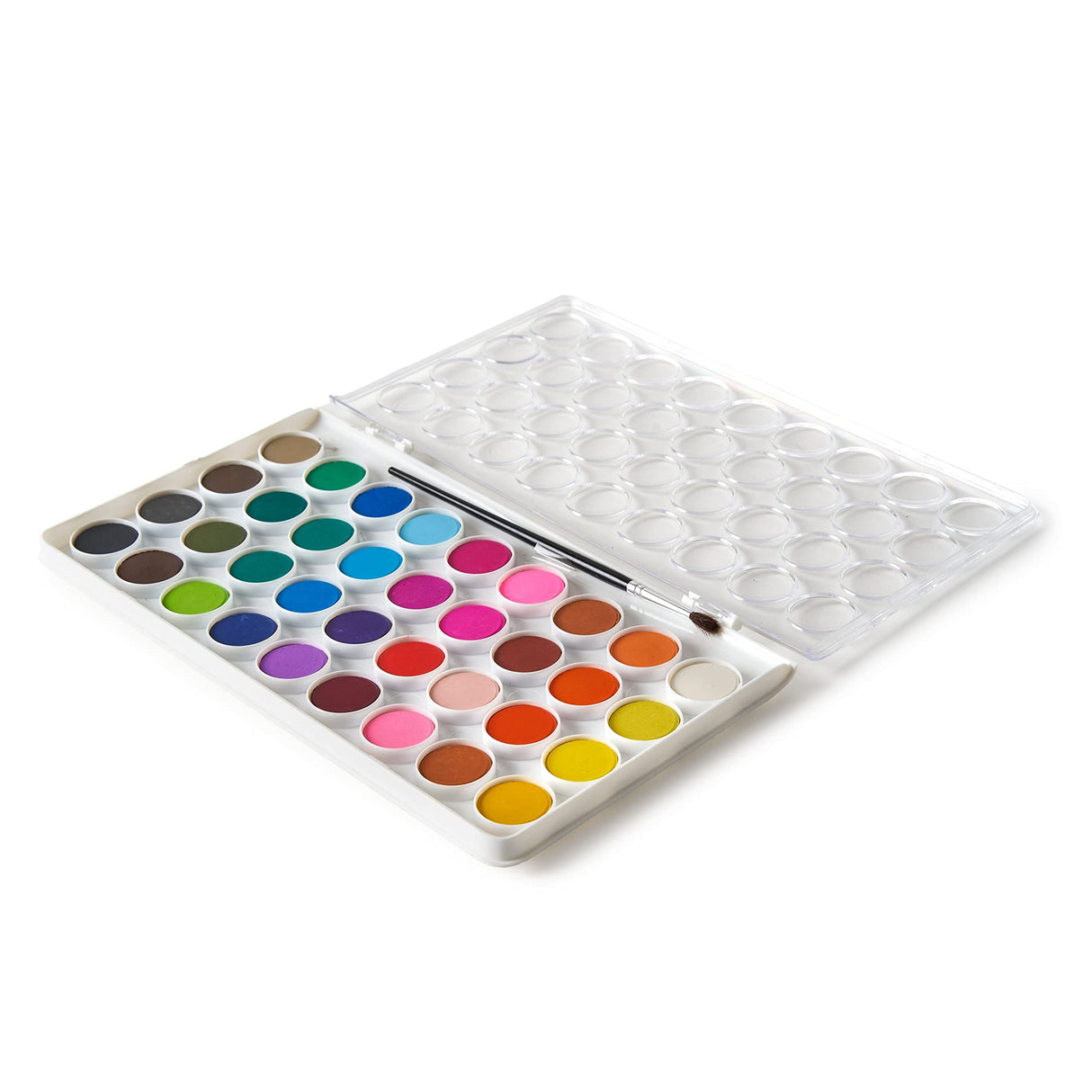 36 Color Watercolor Pan Set with Natural Hair Brush by Artist's Loft Necessities - Watercolor Set for Students, Teachers, Artists - 1 Pack Artist's Loft