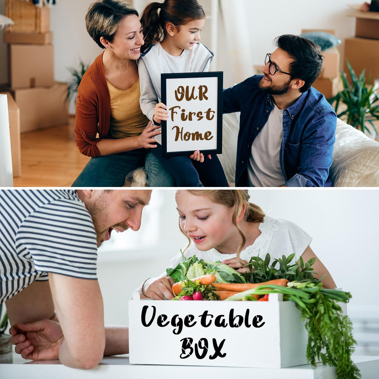 BAMIDELE 2 Inch Letter Stencils and Numbers, 66 Pcs Reusable Plastic Alphabet Symbol Interlocking Drawing Template Kit for Painting on Wood, Wall, Chalkboard, Fabric, Door Porch, Signage BAMIDELE