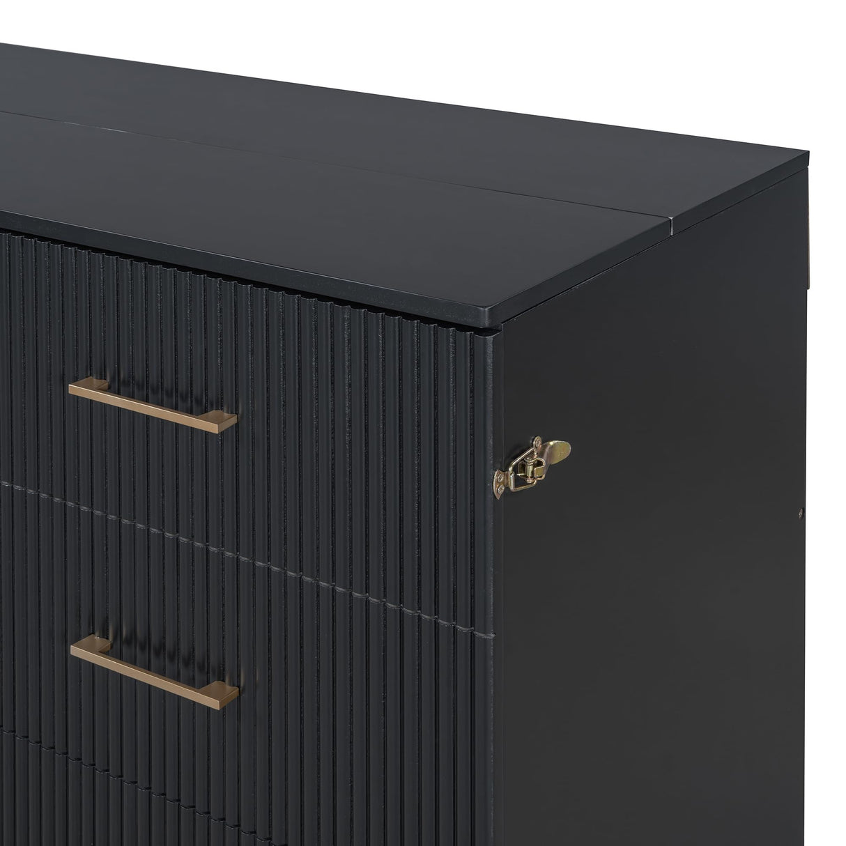 Queen Size Murphy Bed with Frosted Glass Doors Design, Fake Drawers, Metal Legs,Solid Wood Storage Bed for Small Spaces Apartments Studio (Black/S) Quarte