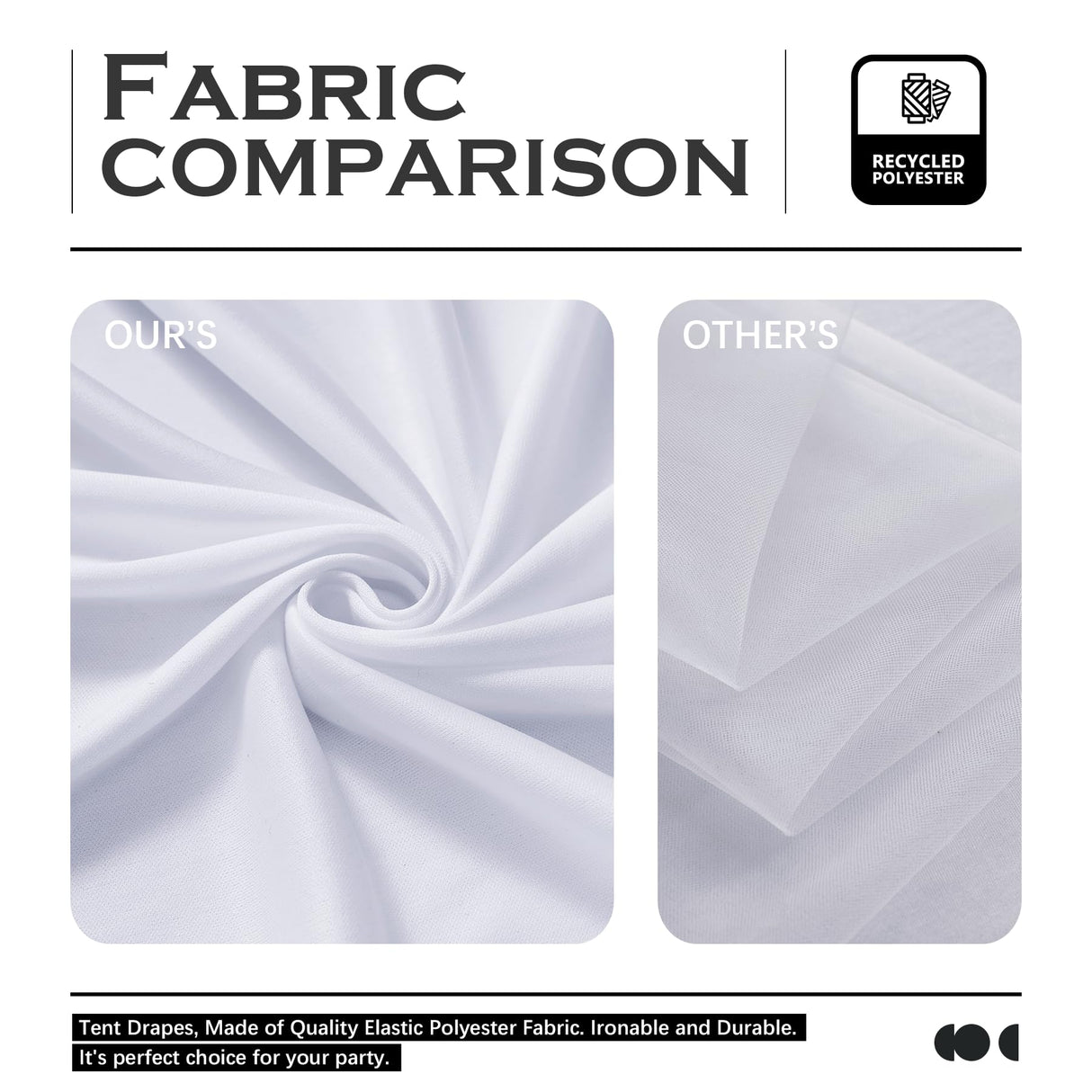 20ftx30ft White Ceiling Curtain for Wedding Parties – 4 Panels Wrinkle-Free 30 FT Long Tent Draping Curtains for Wedding, Birthday & Theme Parties, 30ft Height with Rod Pocket Party Village