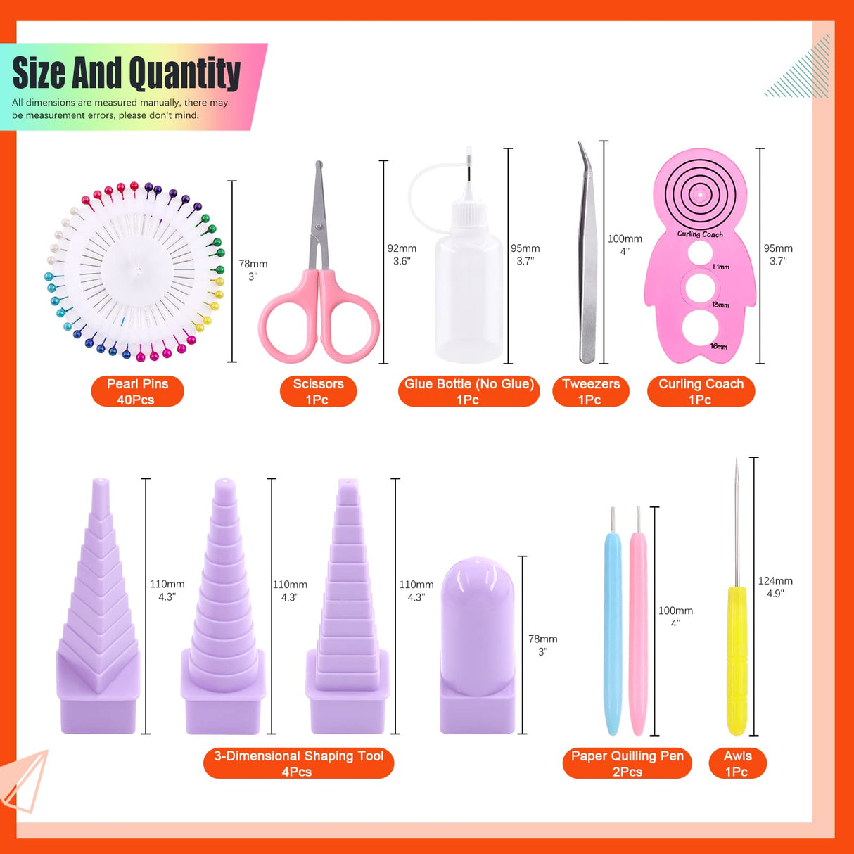 Tanstic 64Pcs Paper Quilling Kits, 45 Colors 900 Strips Paper Quilling Tools and Supplies for Beginners Perfect DIY Handcraft Quilling Set Tanstic