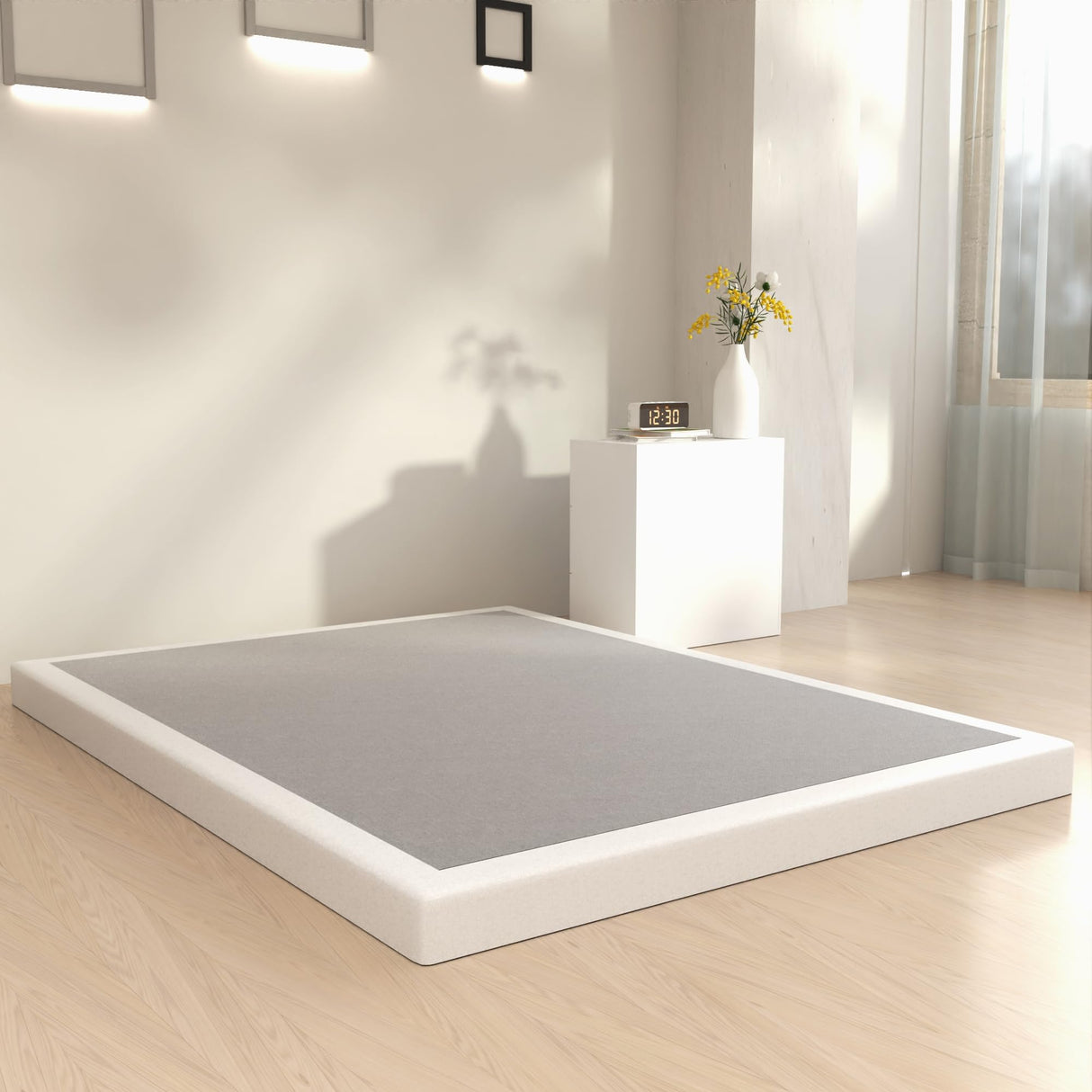 Vehowy 3 Inch Box Spring King, Low Profile Box Spring King Size, Metal Bed Base,Heavy Duty Mattress Foundation, Non-Slip,Easy Assembly Vehowy