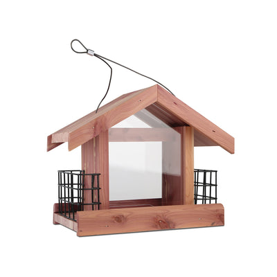 Pennington Cedar Chalet Bird Feeder 2 Pounds and 2 Suet Cakes