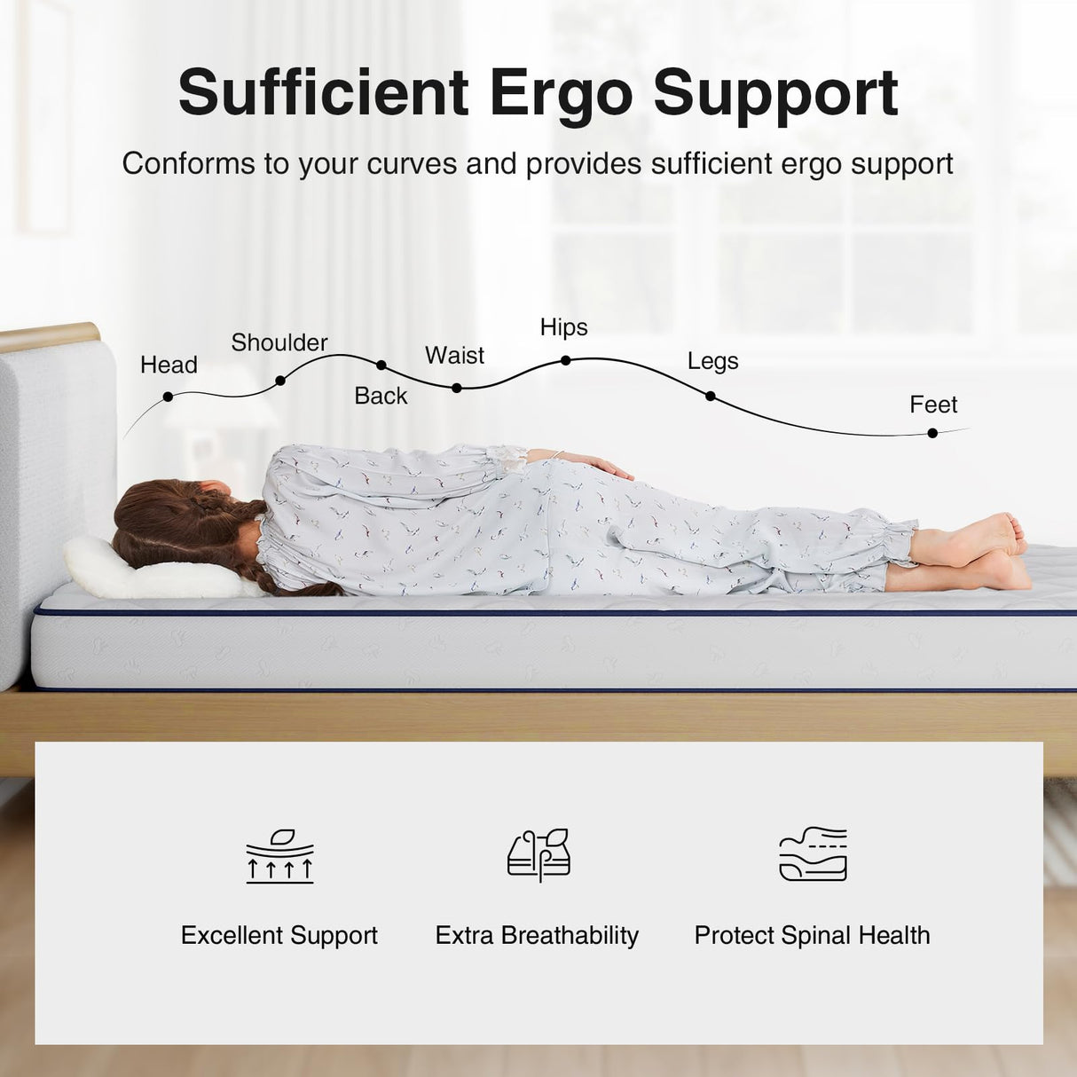 Novilla 8 inch Twin Size Mattresses for Kids, Foam and Spring Hybrid Twin Bed Mattress with Adaptive Foam for Pressure Relieving & Breathable Comfort,CertiPUR-US Certified for Youth & Guest Rooms Novilla