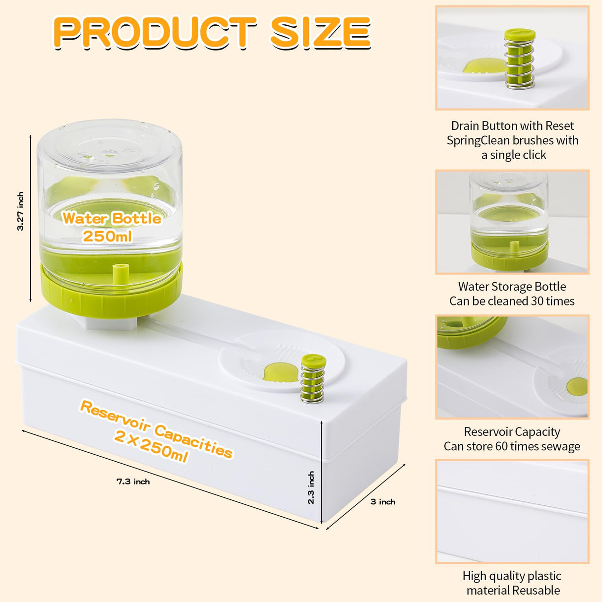 Paint Brush Cleaner Brush Rinser with Drain Water Circulation Paintbrush Scrubber Cleaner Rinser Cup for Acrylic, Watercolor, Oil and Water-Based Paints Art Supplies Paint Brush Cleaner Tool Sigilyer