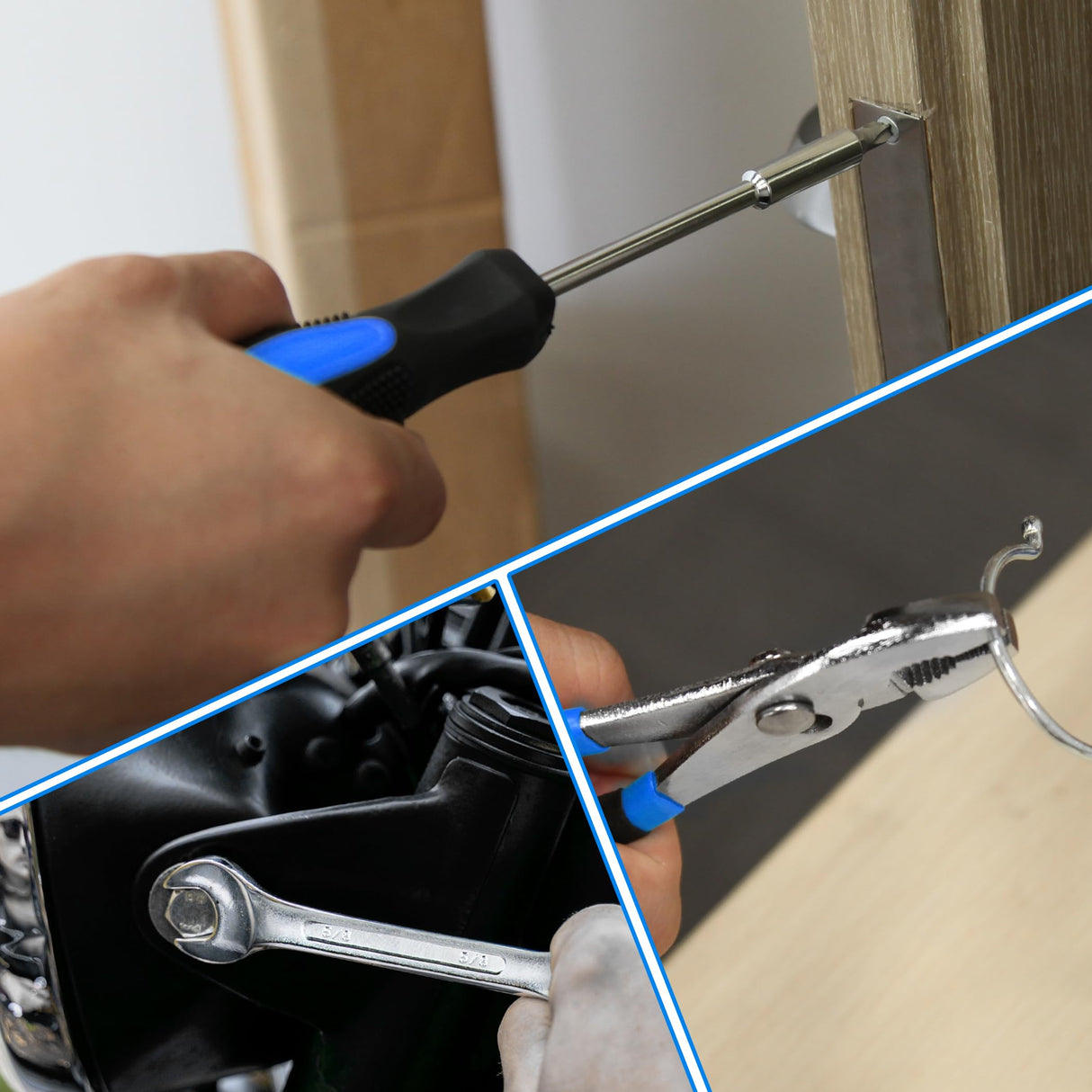 CARTMAN 180 Piece Socket Wrench Auto Repair Tool Combination Package Mixed Tool Set Hand Tool Kit with Plastic Toolbox Storage Case CARTMAN