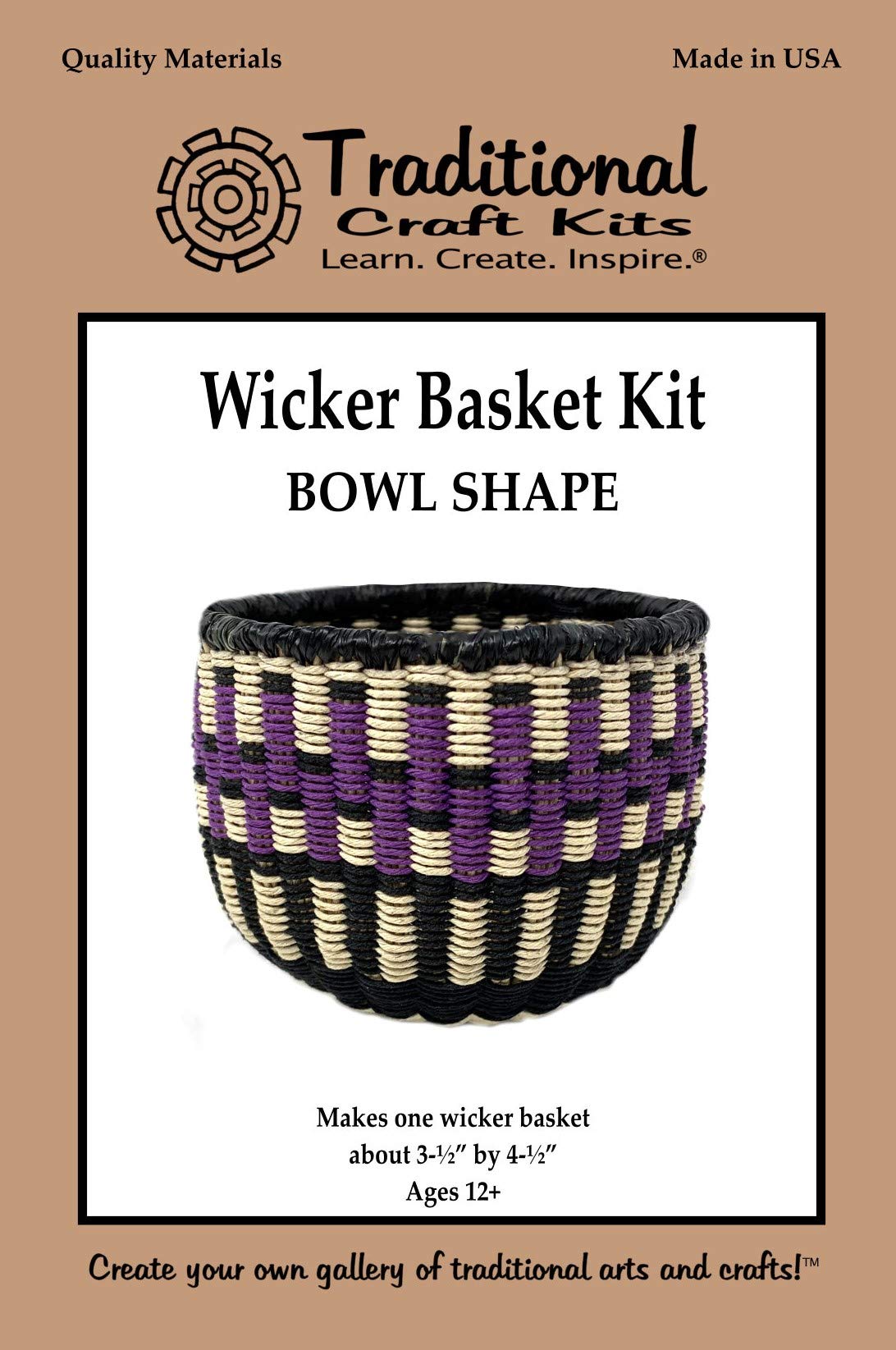 Traditional Craft Kits Wicker Basket Kit - Bowl Shape Traditional Craft Kits