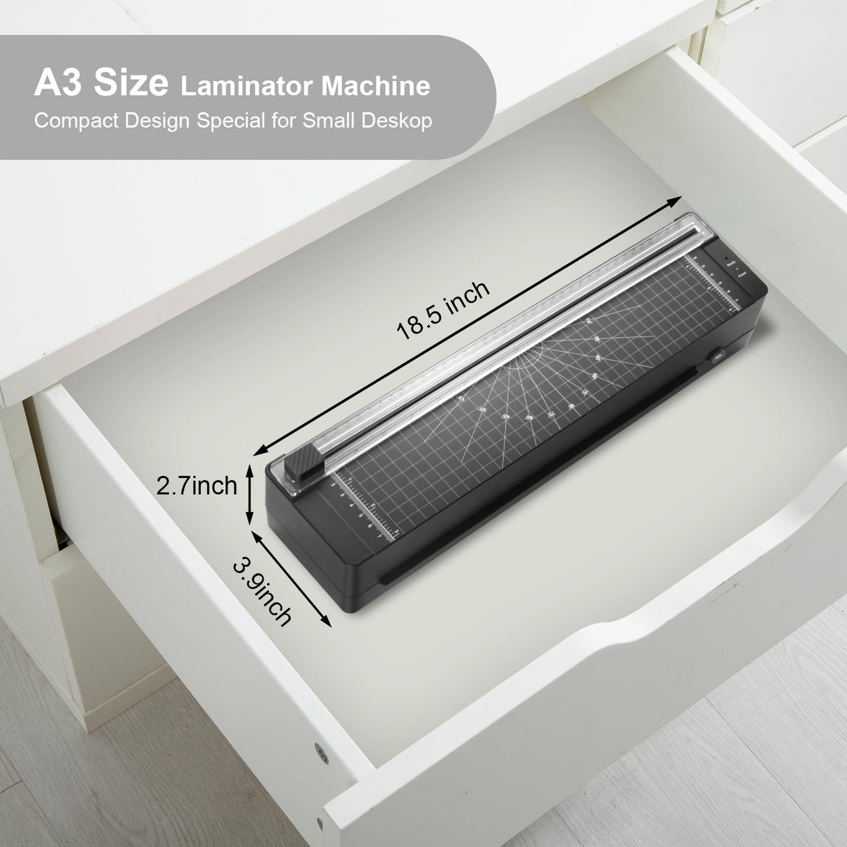 Office Laminator Machine for Professional Presentations & Home Use, 13-inch Wide Thermal Hot Laminating, Jam-Proof Design with Auto-Feed, Durable for ID Cards & Document Protection-A3-399 Queceuy