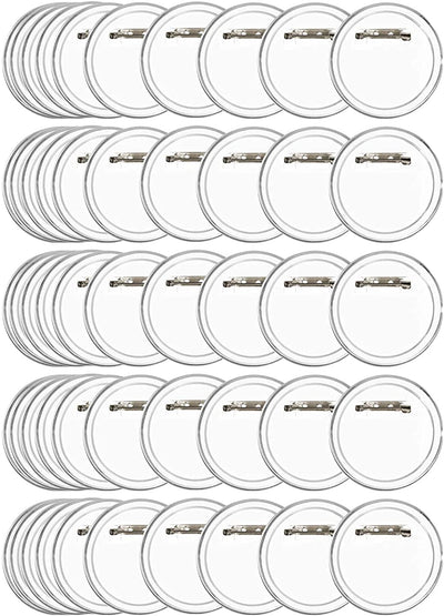 BUYGOO 50Pcs 2.4 inch Make Your Own Buttons Clear Button Pin Picture Button Pin Button Badge Clear Picture Buttons for DIY Crafts and Children's Paper Craft Activities and More