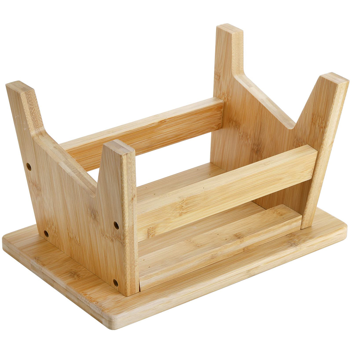 Lyellfe Bamboo Step Stool, Non-Slip One Step Stool, Potty Training Stool, Portable Sturdy Bedside Stool for High Beds, Kids Adults, Support up to 300lbs, Easy Assembly Lyellfe