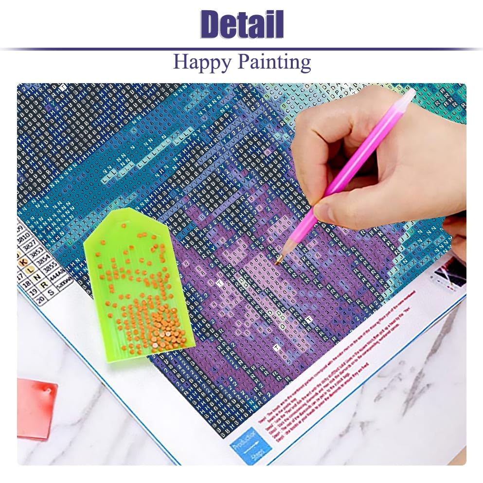 2 Pack Forests Aurora Diamond Painting Kits for Adults - Landscape Diamond Art Kits for Adults Beginner, DIY 5D Full Drill Diamond Dots Gem Art Kits for Home Wall Decor 12x16inch Clendo