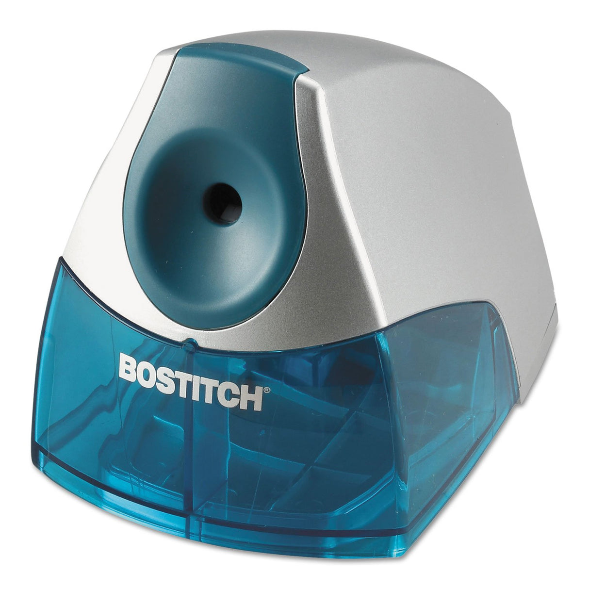 Bostitch Office Personal Electric Pencil Sharpener, Powerful Stall-Free Motor, High Capacity Shavings Tray, Blue Bostitch