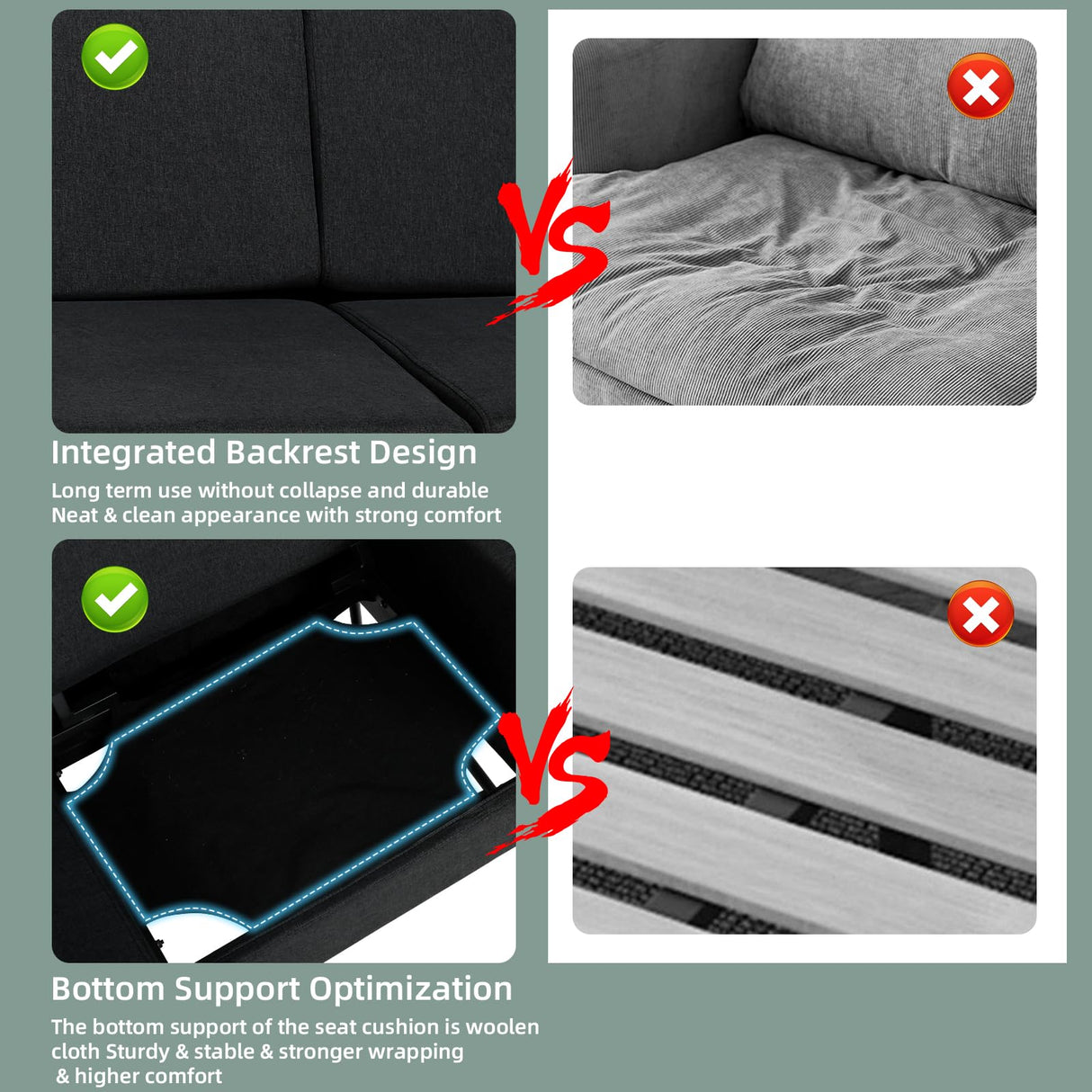 STHOUYN 51” Small Loveseat Sofa for Small Spaces, Comfy Black Couch with 2 USB Ports, Modern 2 Person Loveseats for Living Room Bedroom, Mini Teen Office Couch (Black) STHOUYN