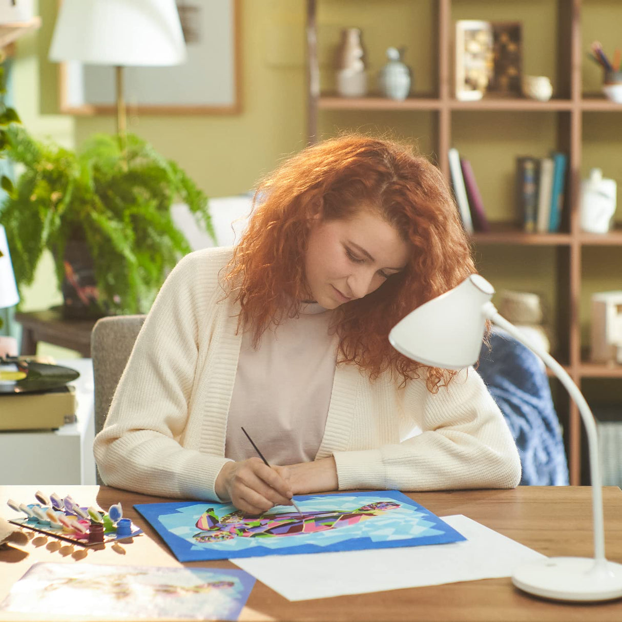 ARTEZA Paint by Number for Adults, 12x16 Inches, 21 Pieces, Turtle Paint by Numbers Kit, Comes with 1 Canvas Panel, 12 Acrylic Paint Pots, 5 Paintbrushes, Art Supplies for Home & Office Wall Decor ARTEZA