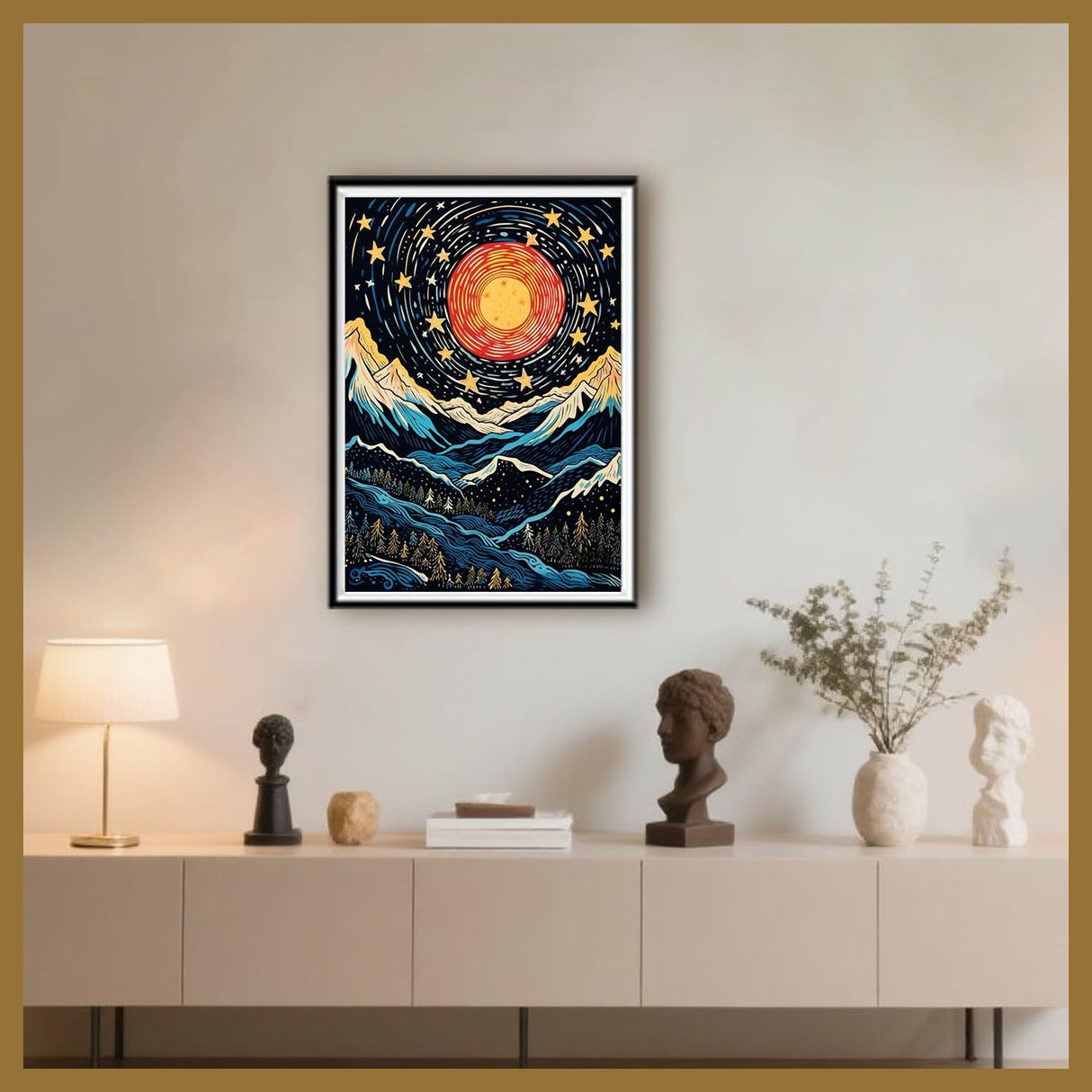 DOTSOPS Diamond Art Painting Kits DIY Paint by Diamonds for Adults Beginner Home Wall Decoration Gift Mountain (11.8x15.7 Inches) DOTSOPS