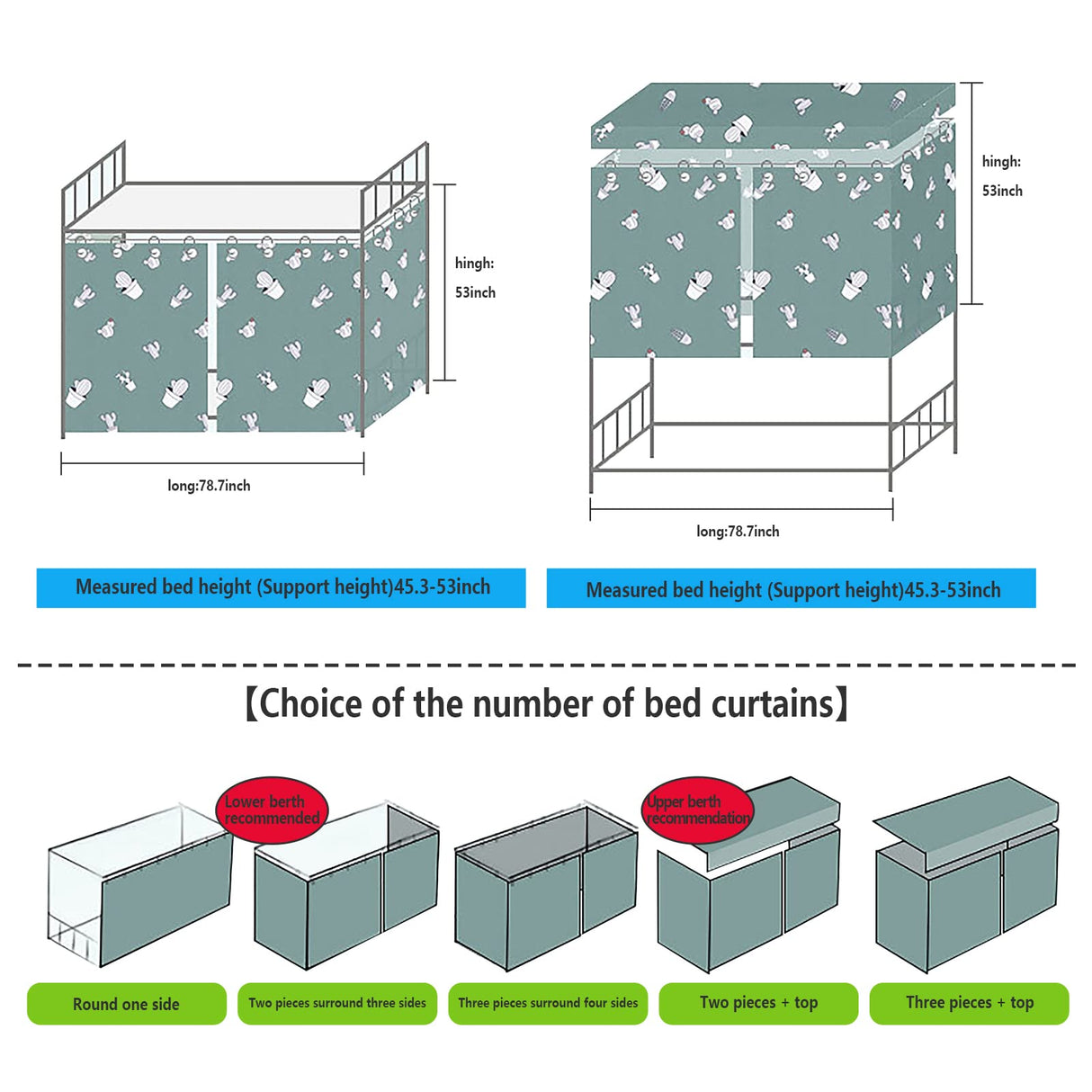 MioCloth Dormitory Room Lightproof Curtain for Dorm Bunk Bed Decorative Roomate Privacy Cover Canopy Photo Background Decoration Backdrop Blackout Curtain MioCloth