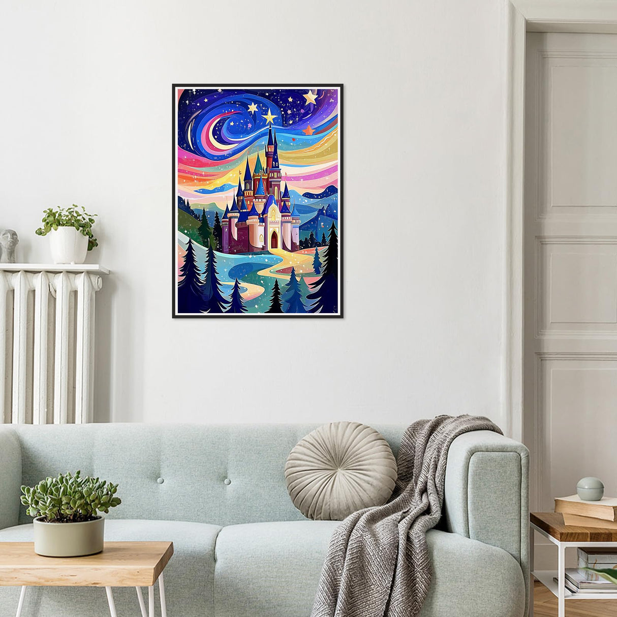 HEIBAGO Diamond Painting Kits for Adults, Rainbow Castle Diamond Art Kits for Beginners, DIY Full Drill Paint with Diamond, 5D Diamond Painting Dots Art Kits for Gift Home Wall Decor 12x16 Inch HEIBAGO