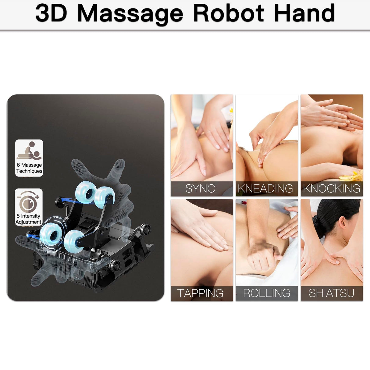 Full Body Massage Chair, Featuring Zero-Gravity SL Track, 6 Types of 3D Mechanical Massage Techniques, 5 Level Heating Function, 5 Level Airbag Massage,Bluetooth Connectivity, Wireless Phone Charging Generic