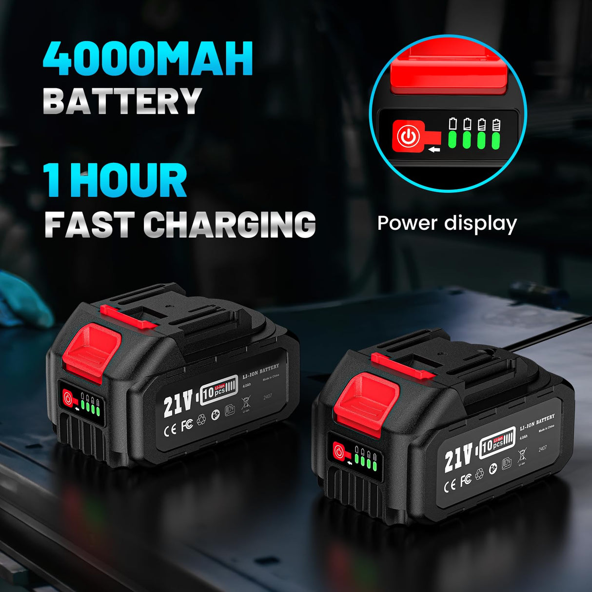 Seesii Reciprocating Saw Cordless, 3500 RPM Brushless Motor with 2 x 4.0Ah Batteries, LED Light, 8 Saw Blades Portable for Wood PVC Cutting (Blue) Seesii