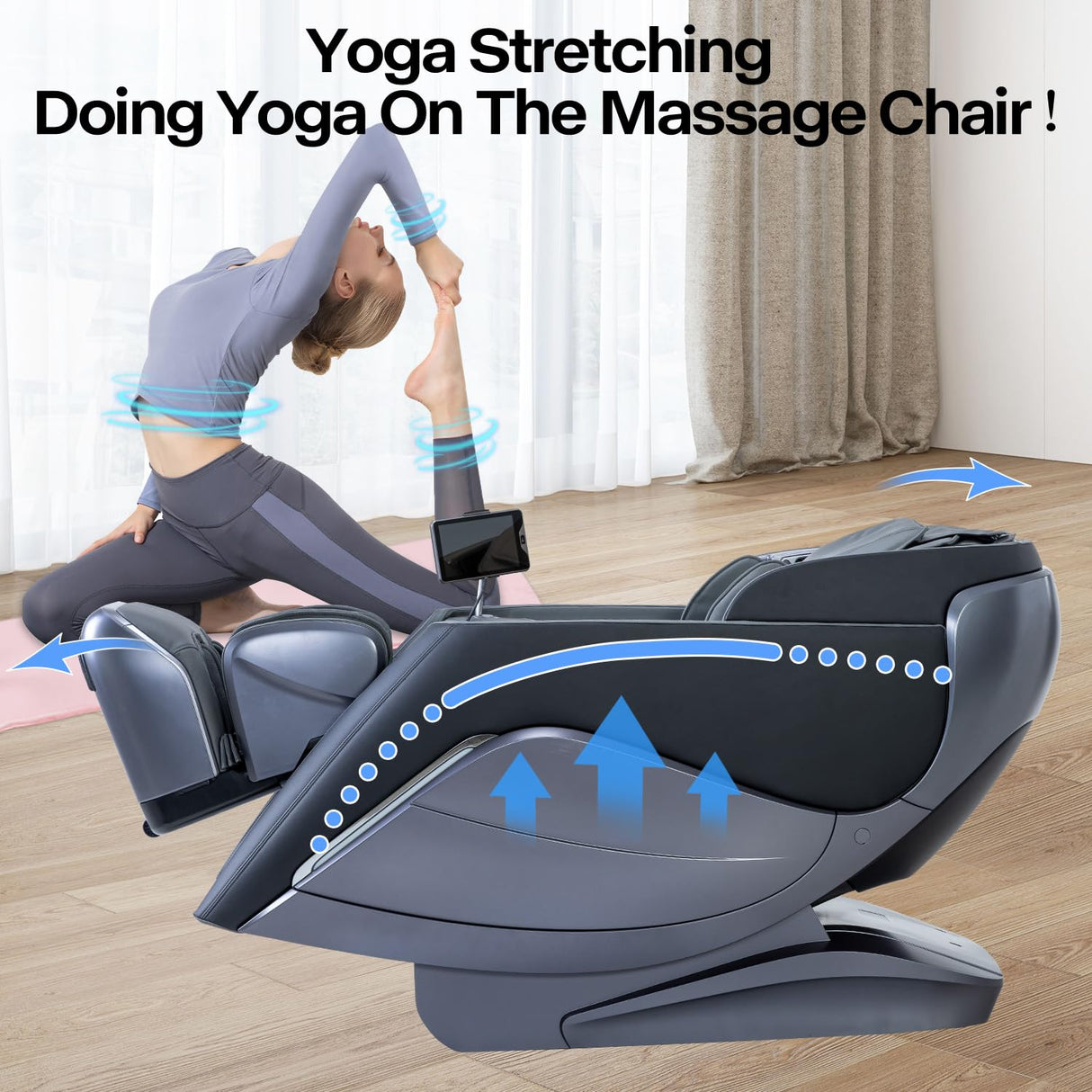 Alfine A710 Pro 2025 4D Massage Chair iRest System, Full Body Zero Gravity Recliner with SL Track, Yoga Stretching, Health Detection, APP Control, and Electric Calfrest Extension (Black) Alfine