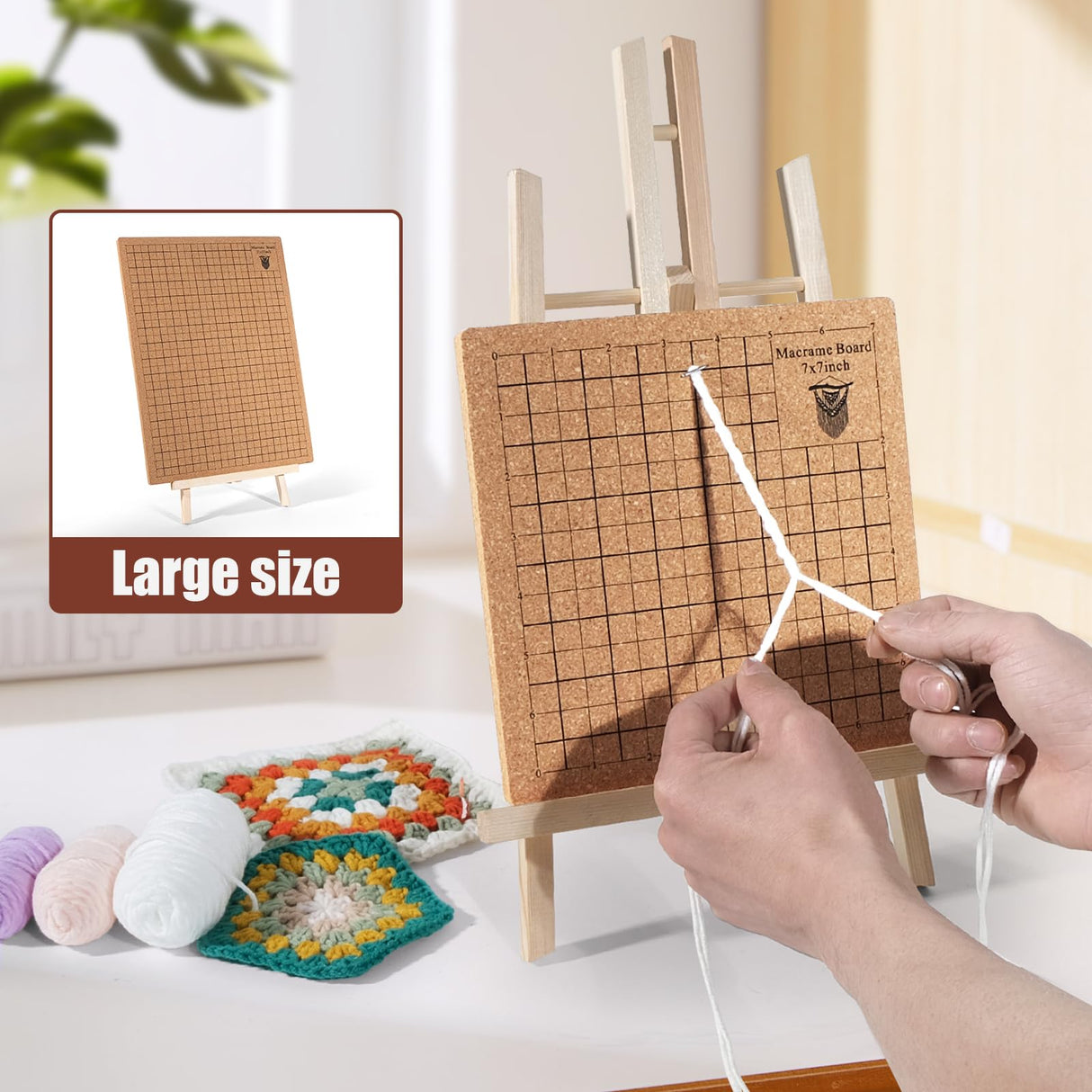 MicoSim 53 PCS Macrame Board Set with Holder and T-pins for Braiding & Cording,Macramé Project Board for Braiding Bracelet Creating Macrame and Knotting Creations MicoSim